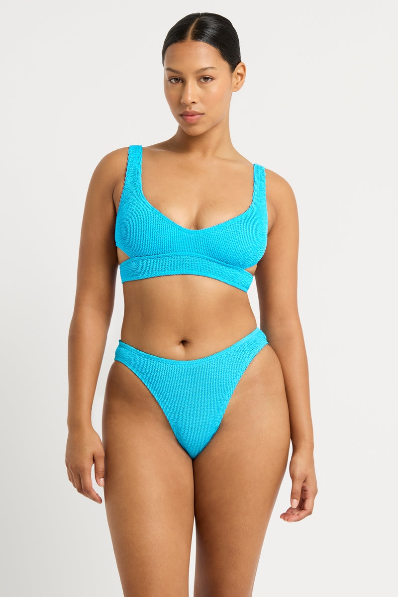 Ultimate Christy Brief in Cyan - Eco-Friendly Recycled Nylon