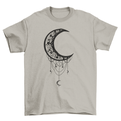 Premium Illustrated Moon Mandala Tee