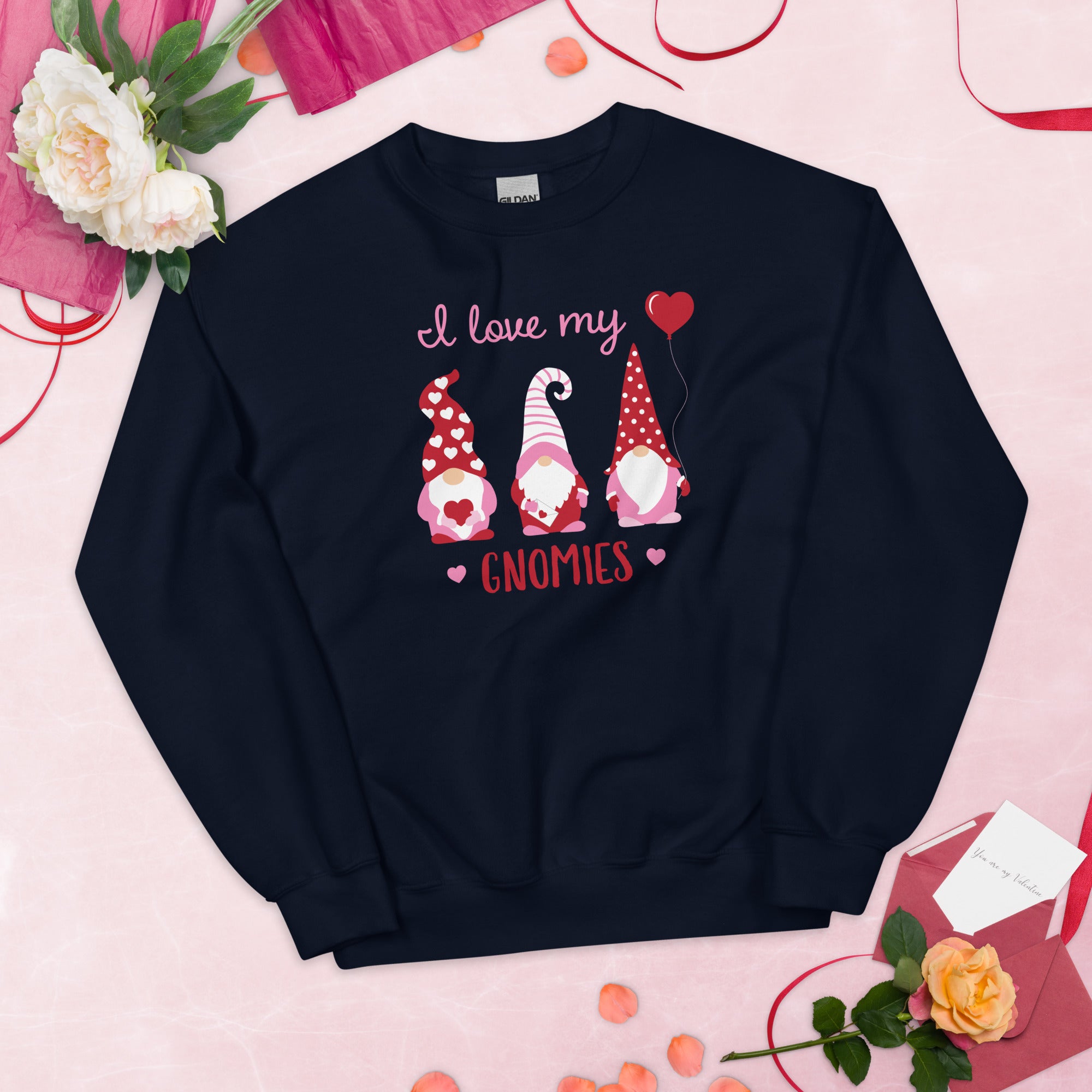 Premium Valentine's Gnome Crewneck Sweatshirt - Ultimate Comfort & Style