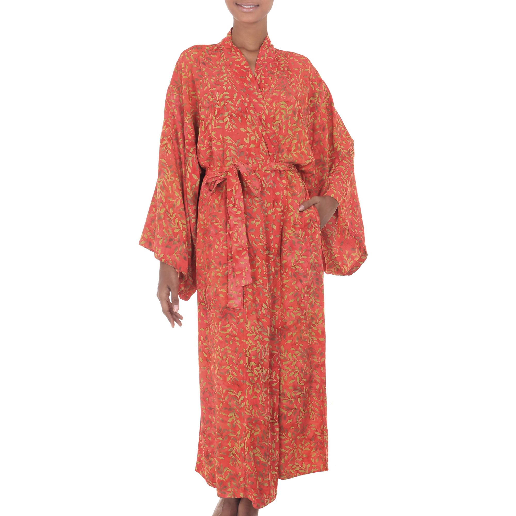 Premium Autumn Joy Handmade Batik Robe - Ultimate Comfort & Style