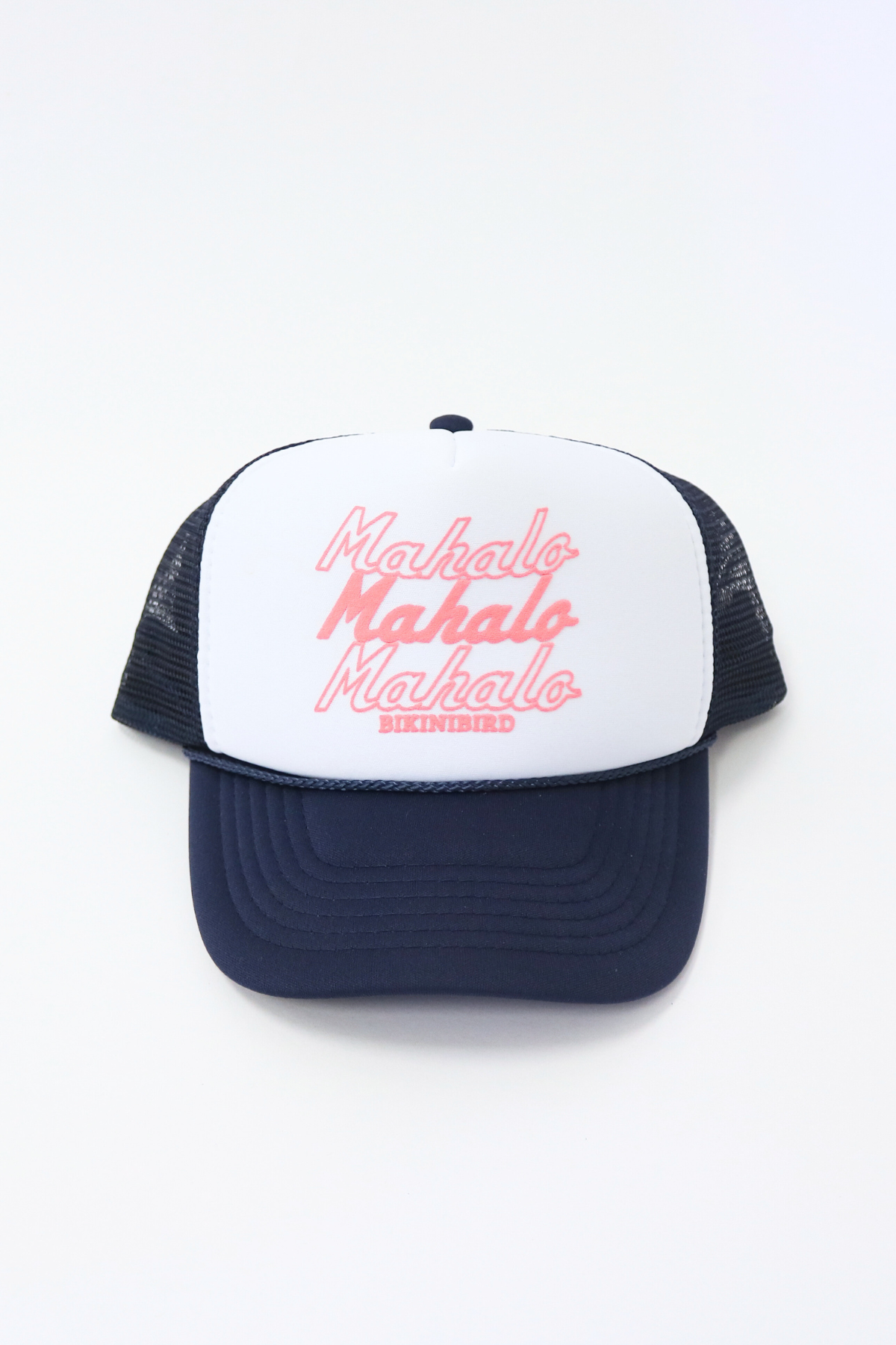 Premium bikinibird Mahalo Keiki Trucker Hat - Navy/White