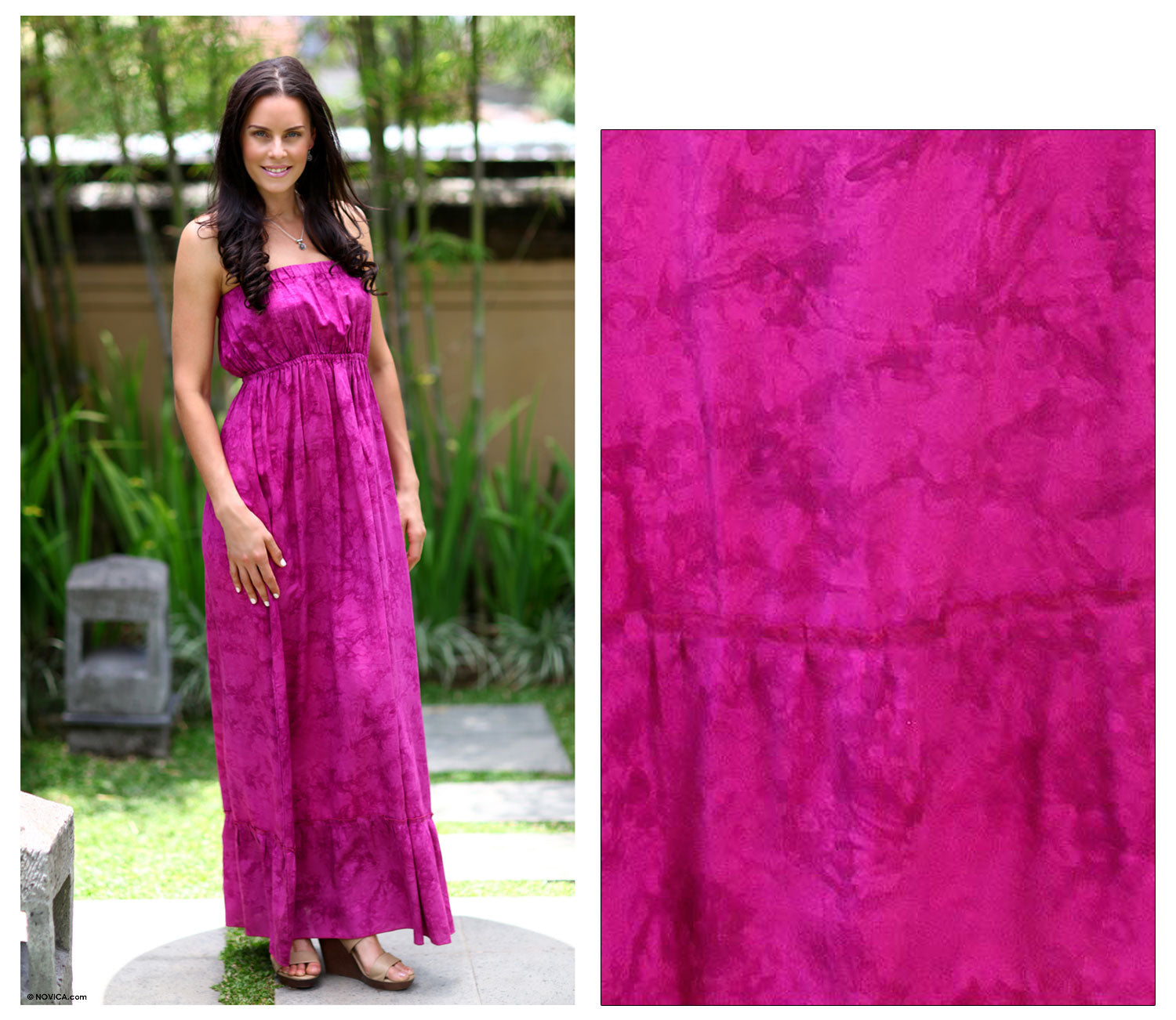 Premium Ubud Pink Batik Sundress – Vibrant & Handmade