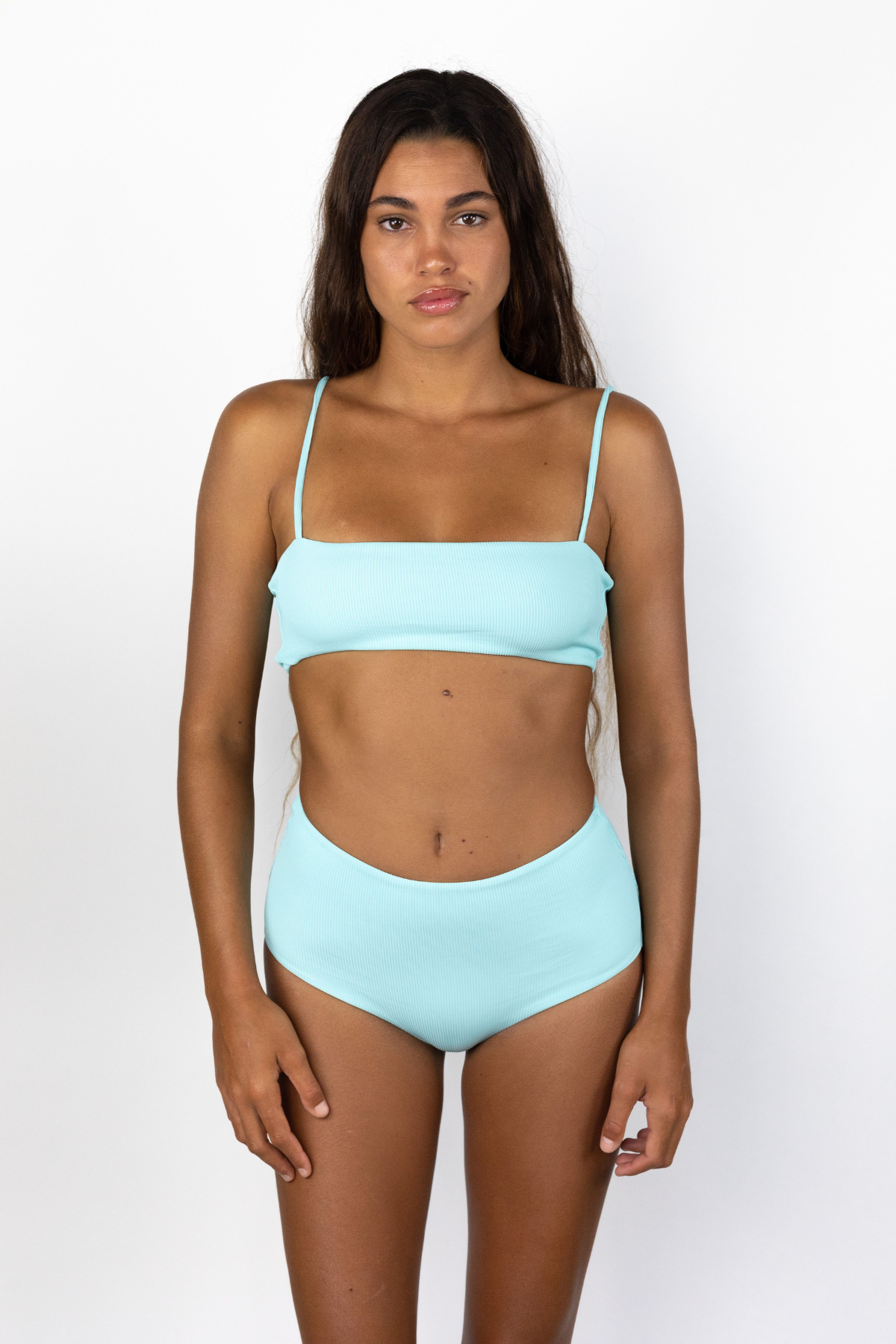 MAI Premium Mod Top - Ballet Blue Ribbed Underwear