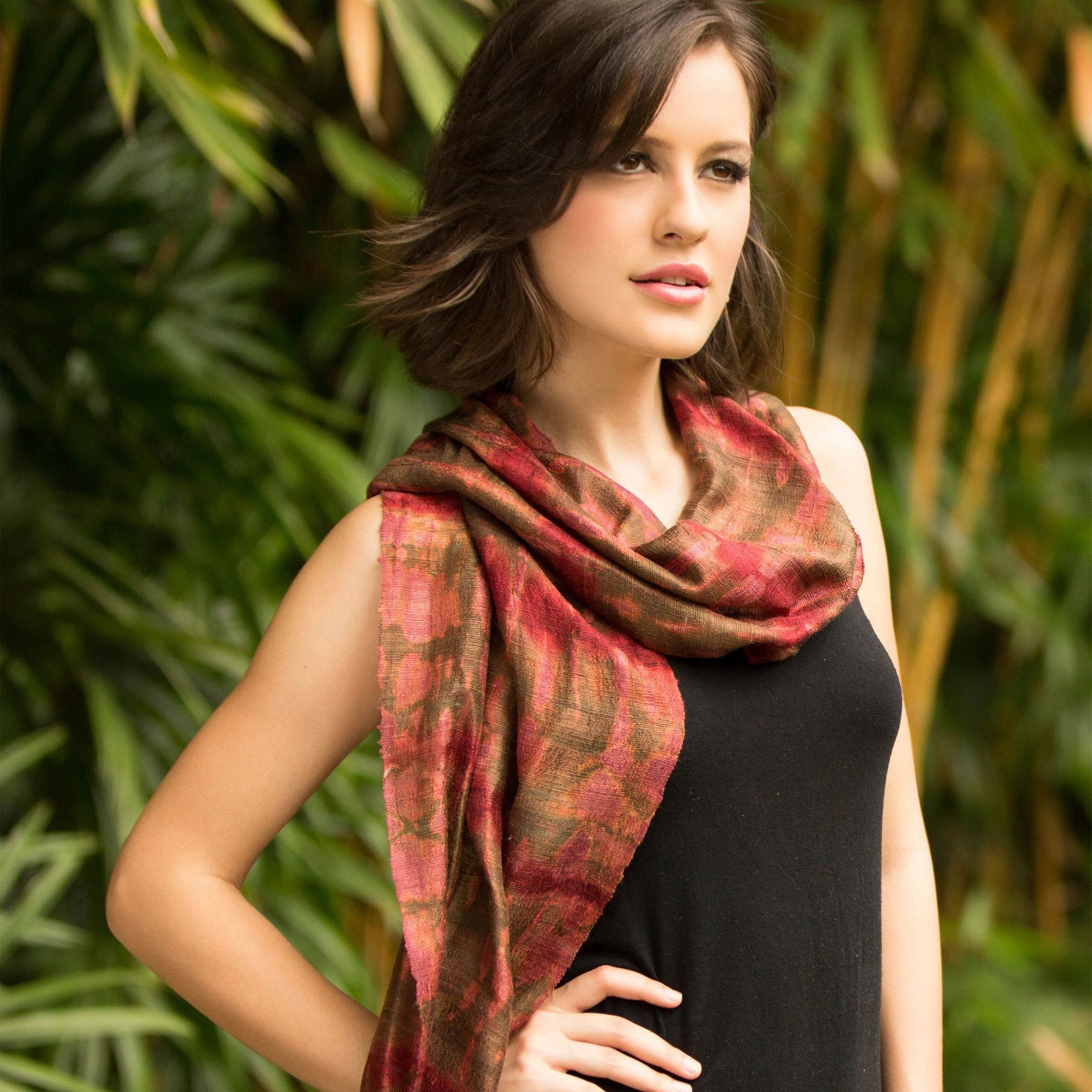 Premium Siam Adventure Silk Scarf - Handcrafted Tie-Dye Elegance