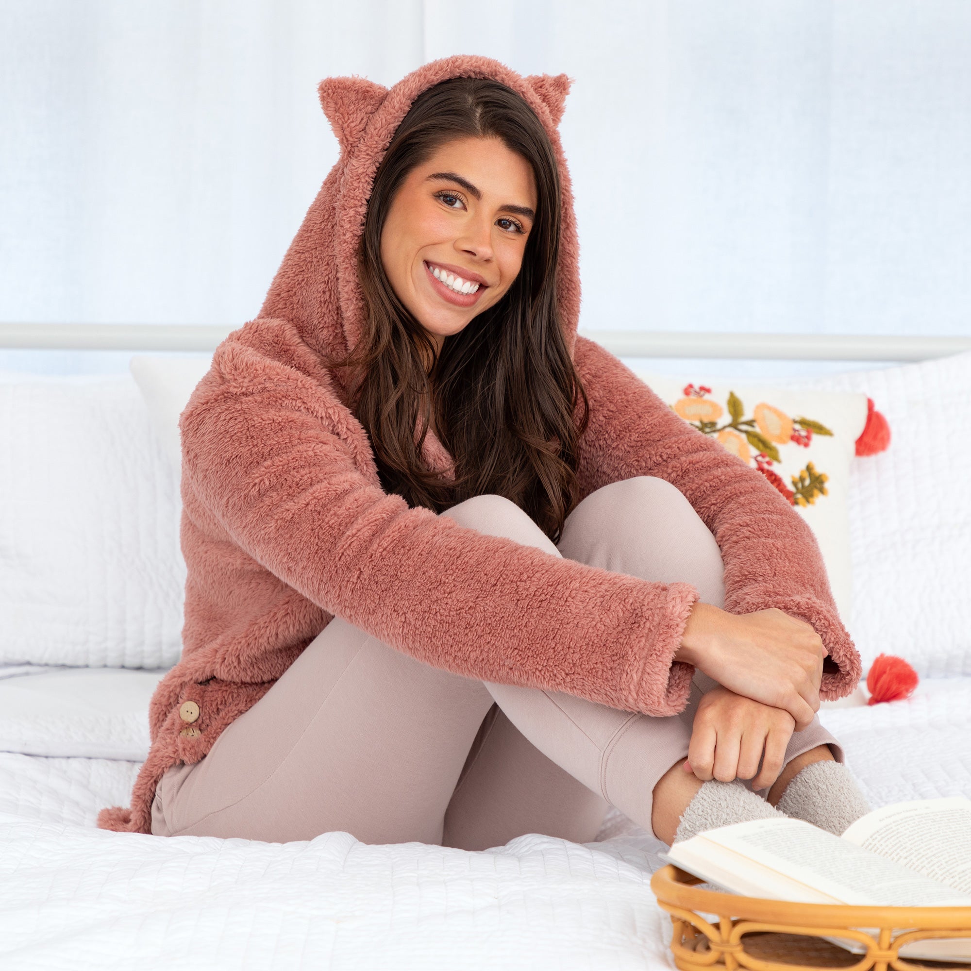 Premium Fluffy Cat Ear Hoodie - Ultimate Cozy Button-Up