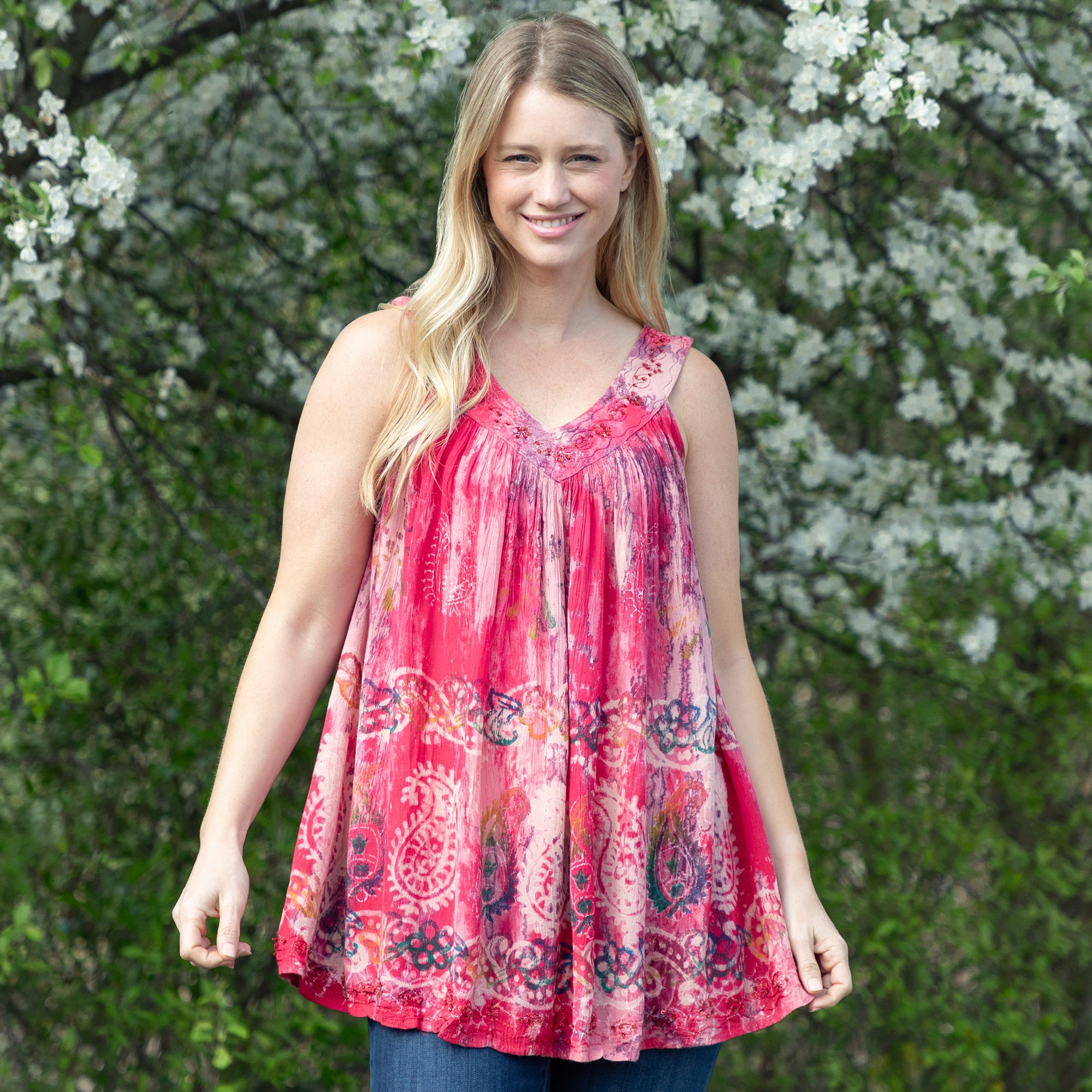 Premium Bohemian Beaded Swirl Tunic