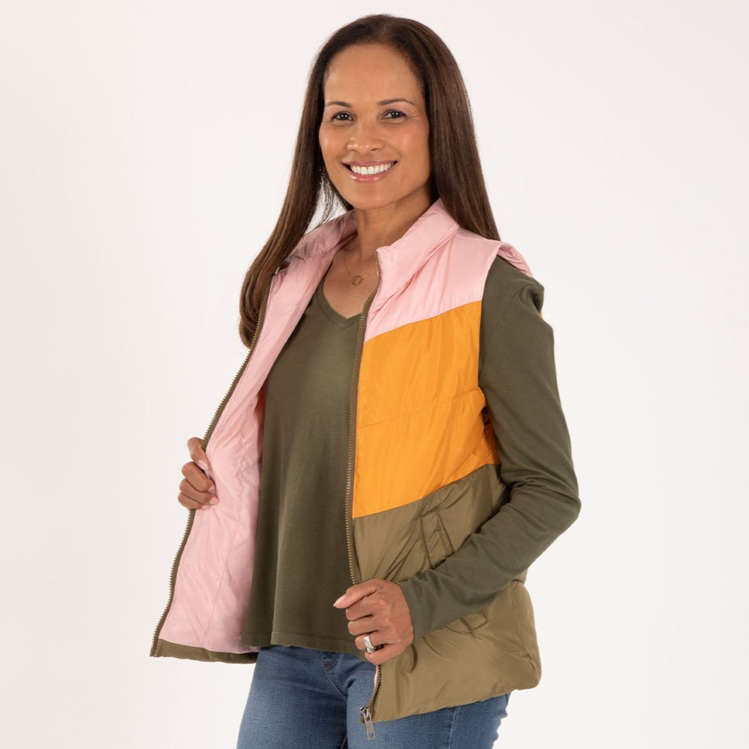 Premium Chevron Insulated Vest – Vintage Style, Ultimate Warmth