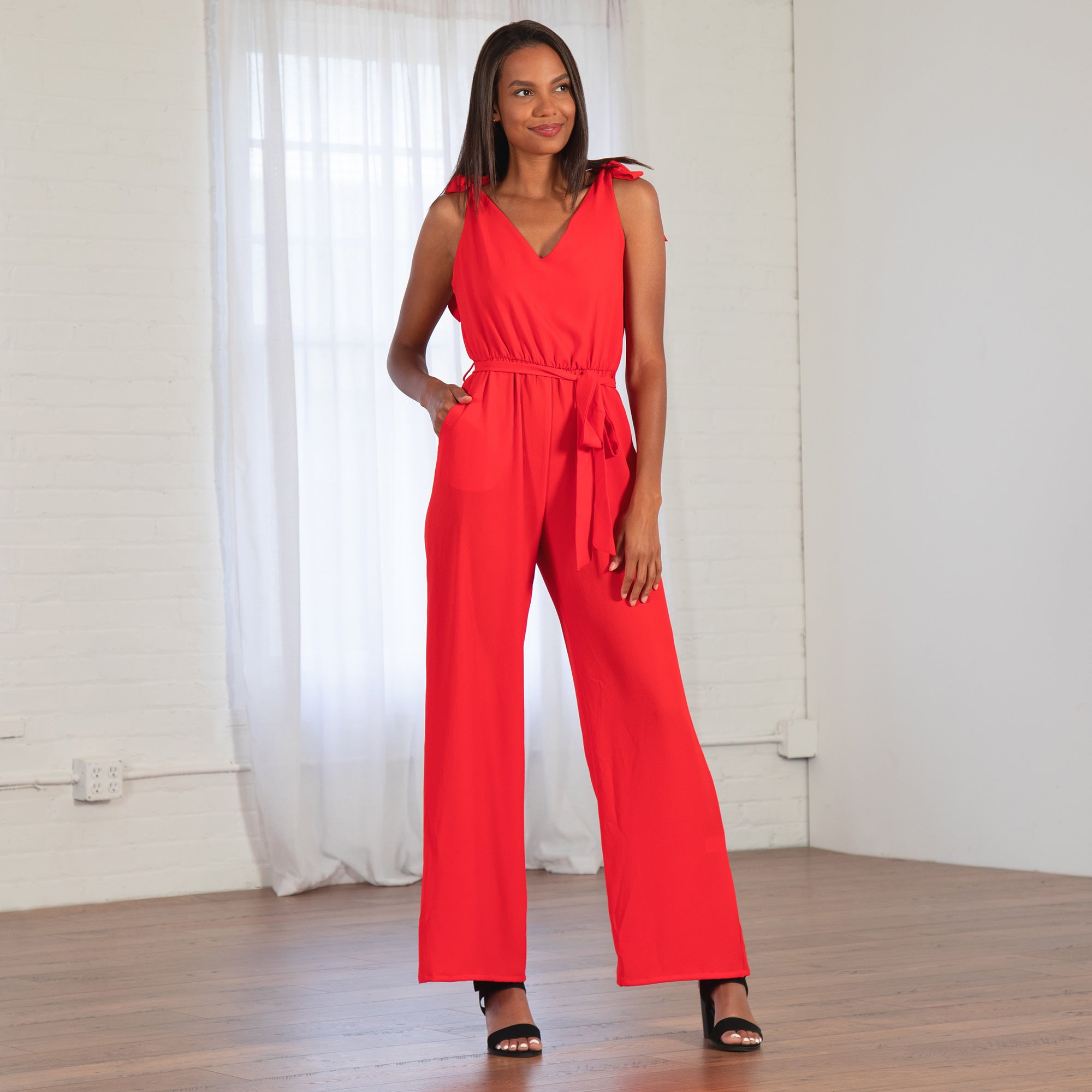 Premium Textured Tie-Strap Jumpsuit - Ultimate Comfort & Style