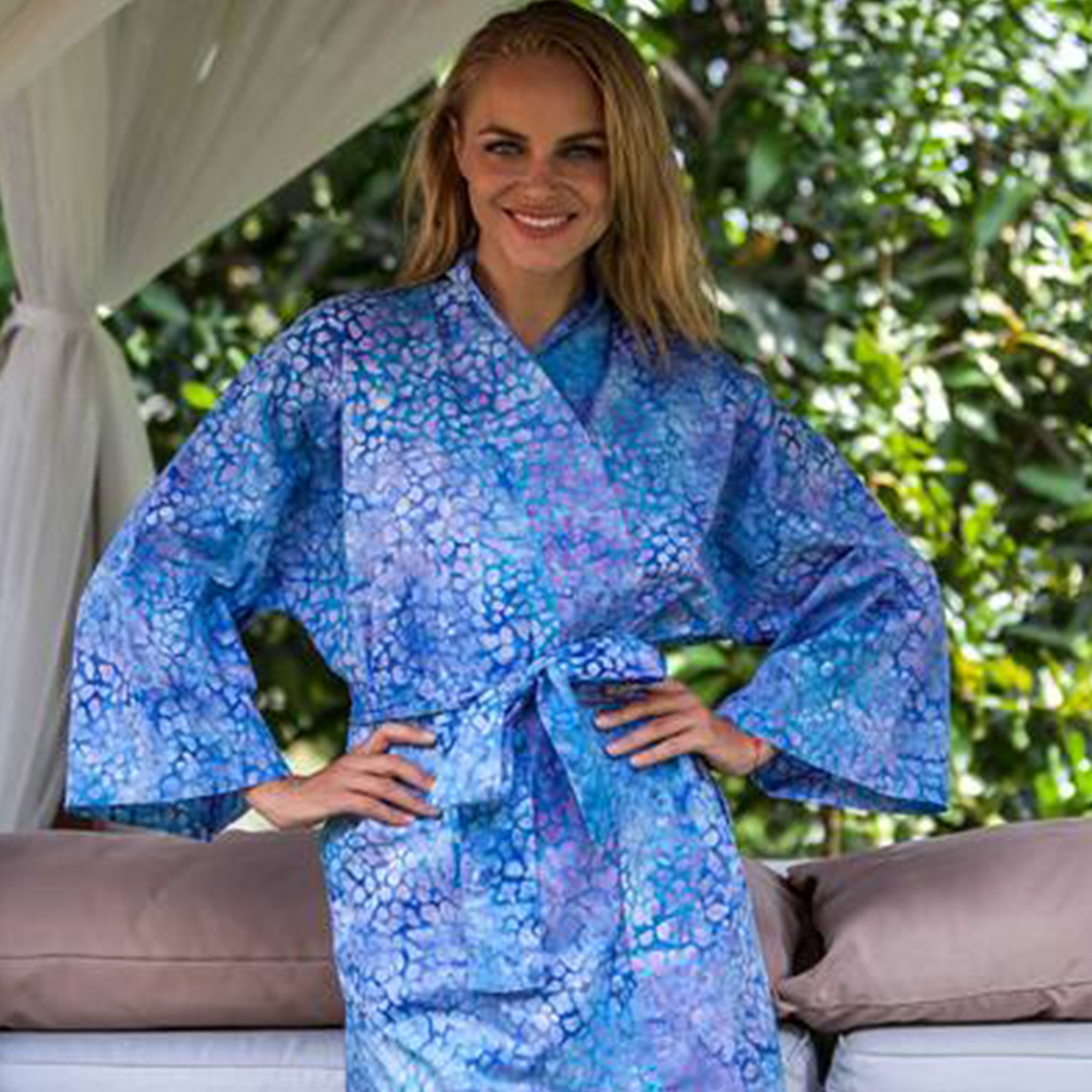 Premium Handcrafted Multicolor Batik Cotton Robe – Ultimate Comfort & Style