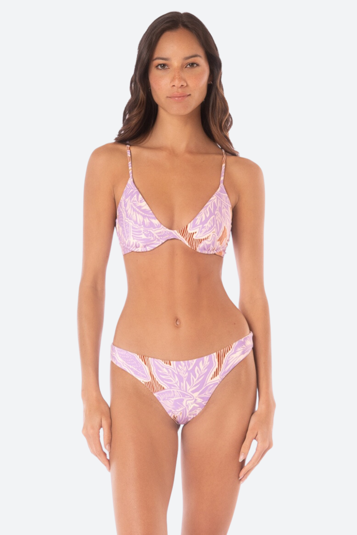 Premium Maaji Wisteria Bloom Petit Irene Reversible Bikini Top - Pastel Purple