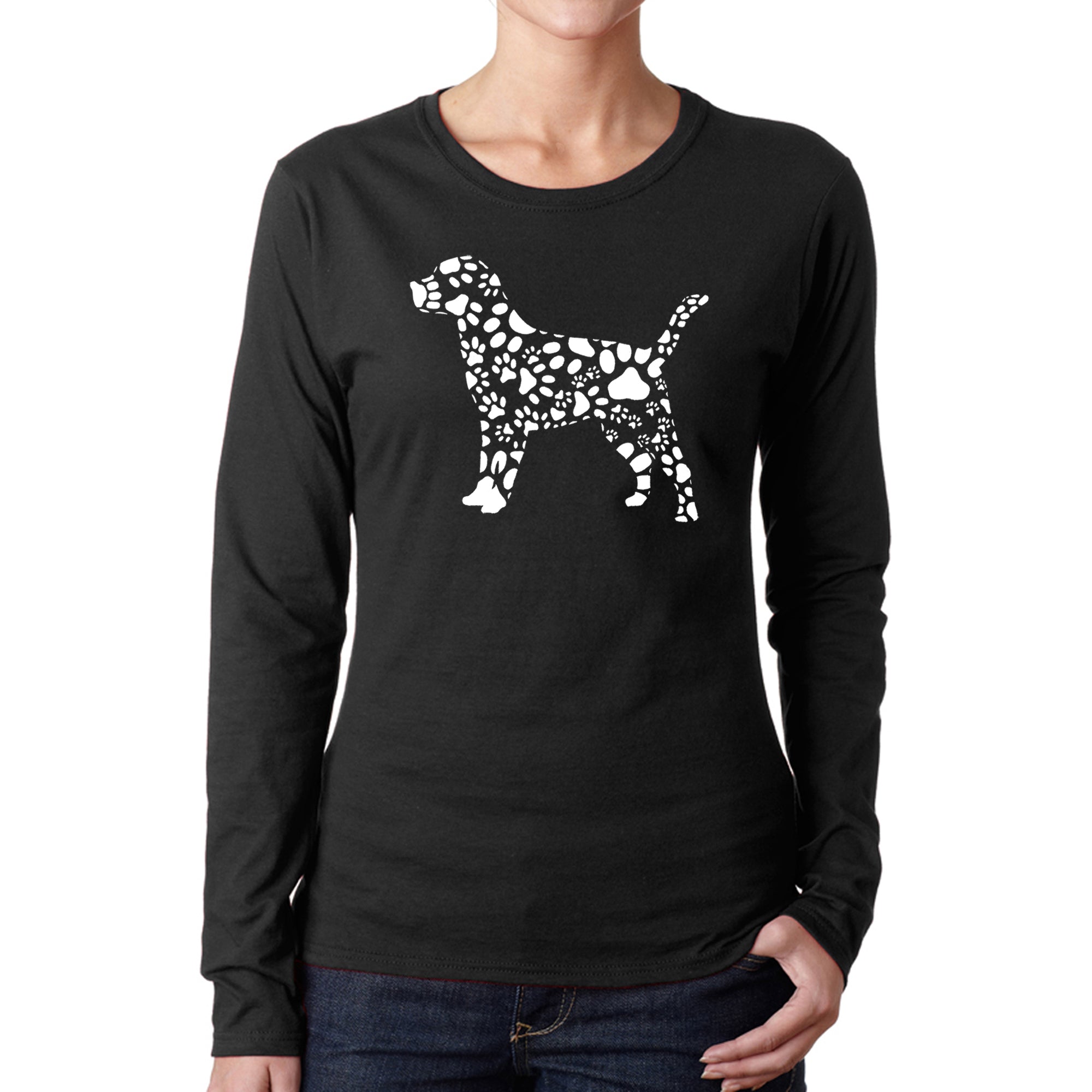 Premium Dog Paw Art - Women's Ultimate Long Sleeve T-Shirt