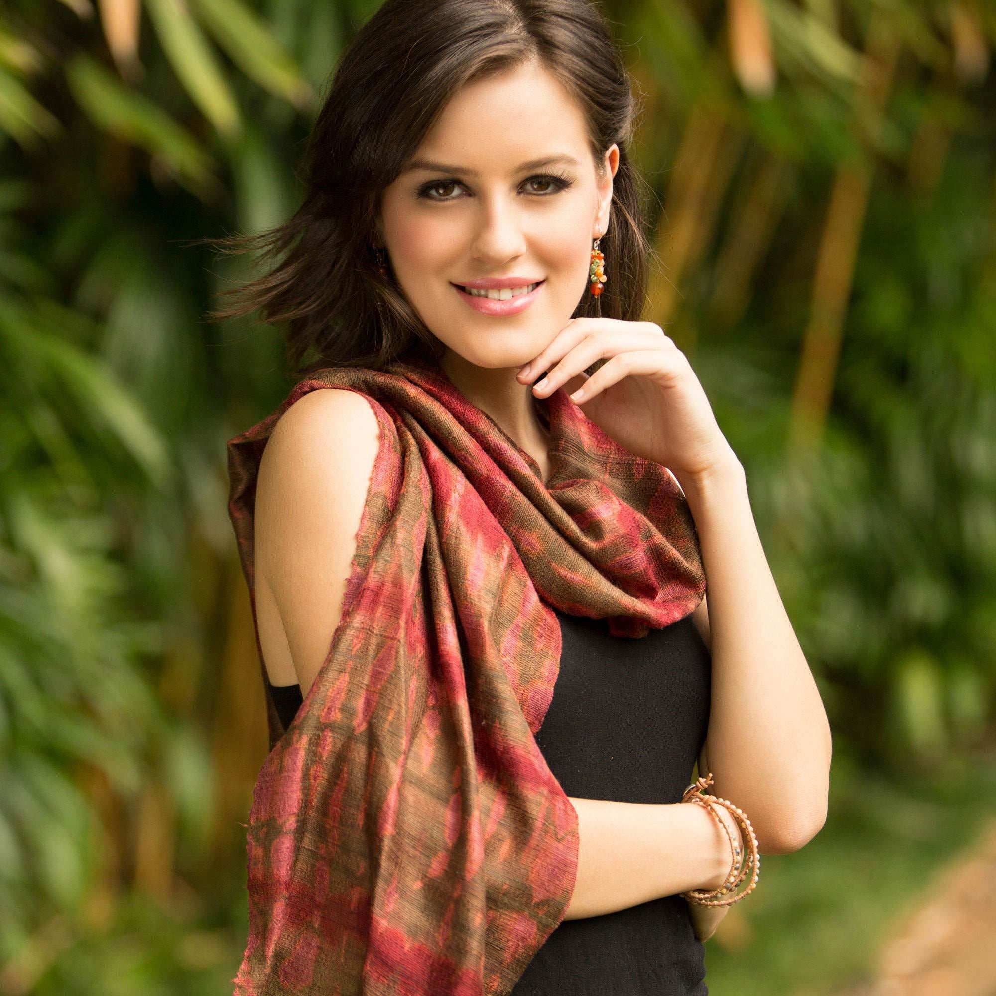 Premium Siam Adventure Silk Scarf - Handcrafted Tie-Dye Elegance