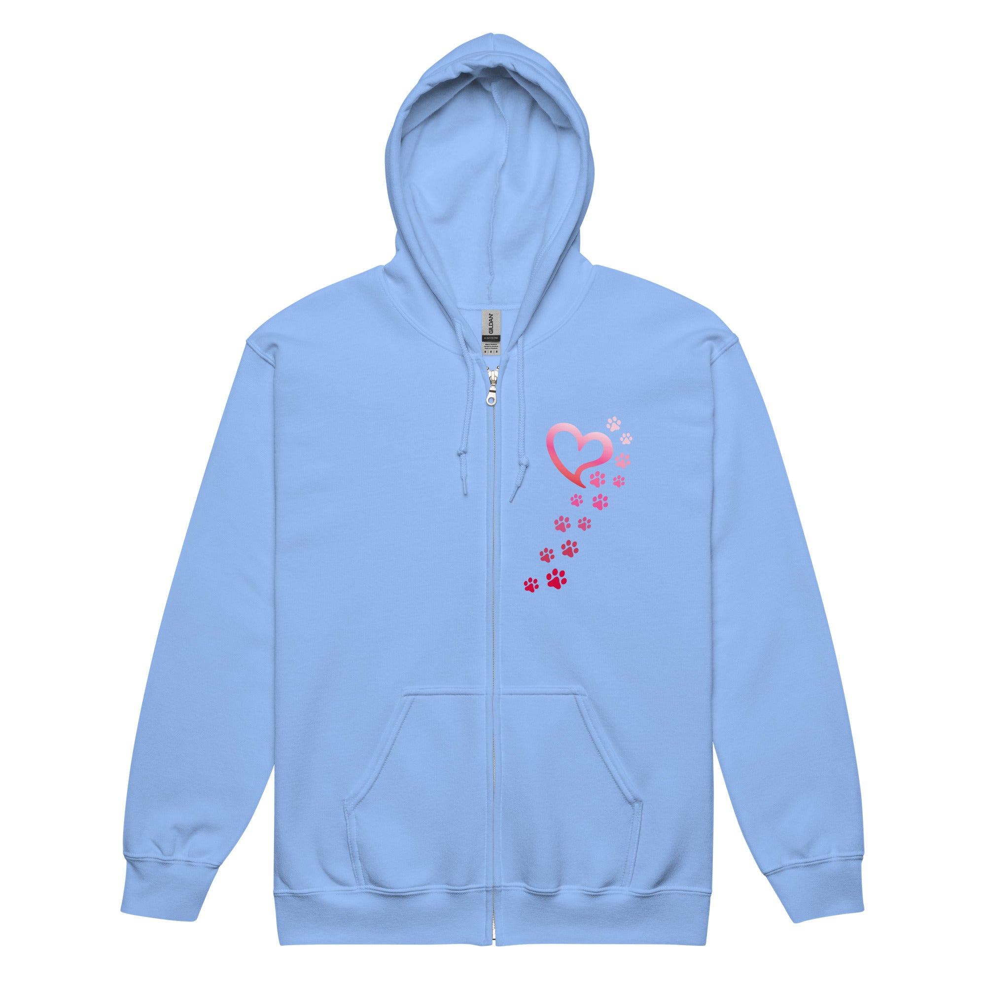 Premium Valentine Paws To My Heart Heavy Blend Zip Hoodie - Ultimate Comfort & Style