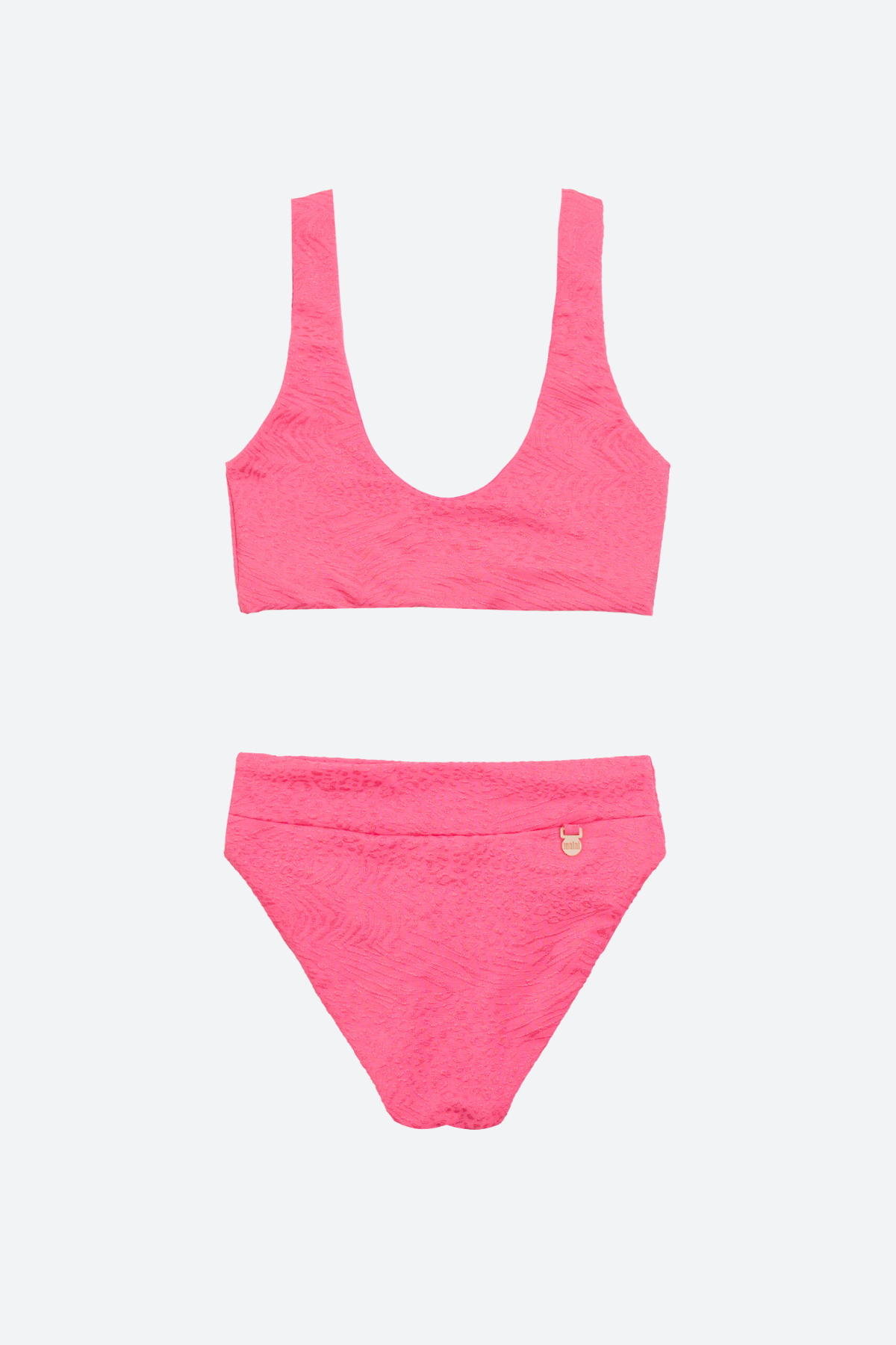 Premium Malai Textured Positano Jazz Kid Set - Sunny Pink