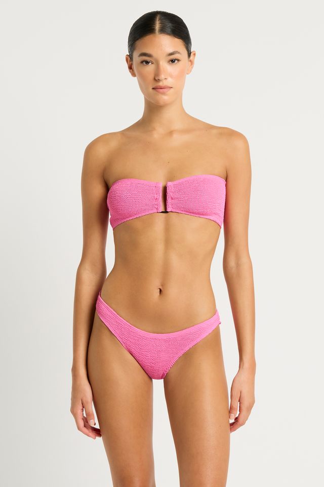 Premium Blake Bandeau Top - Candy Pink Recycled | Light Support Summer Essential