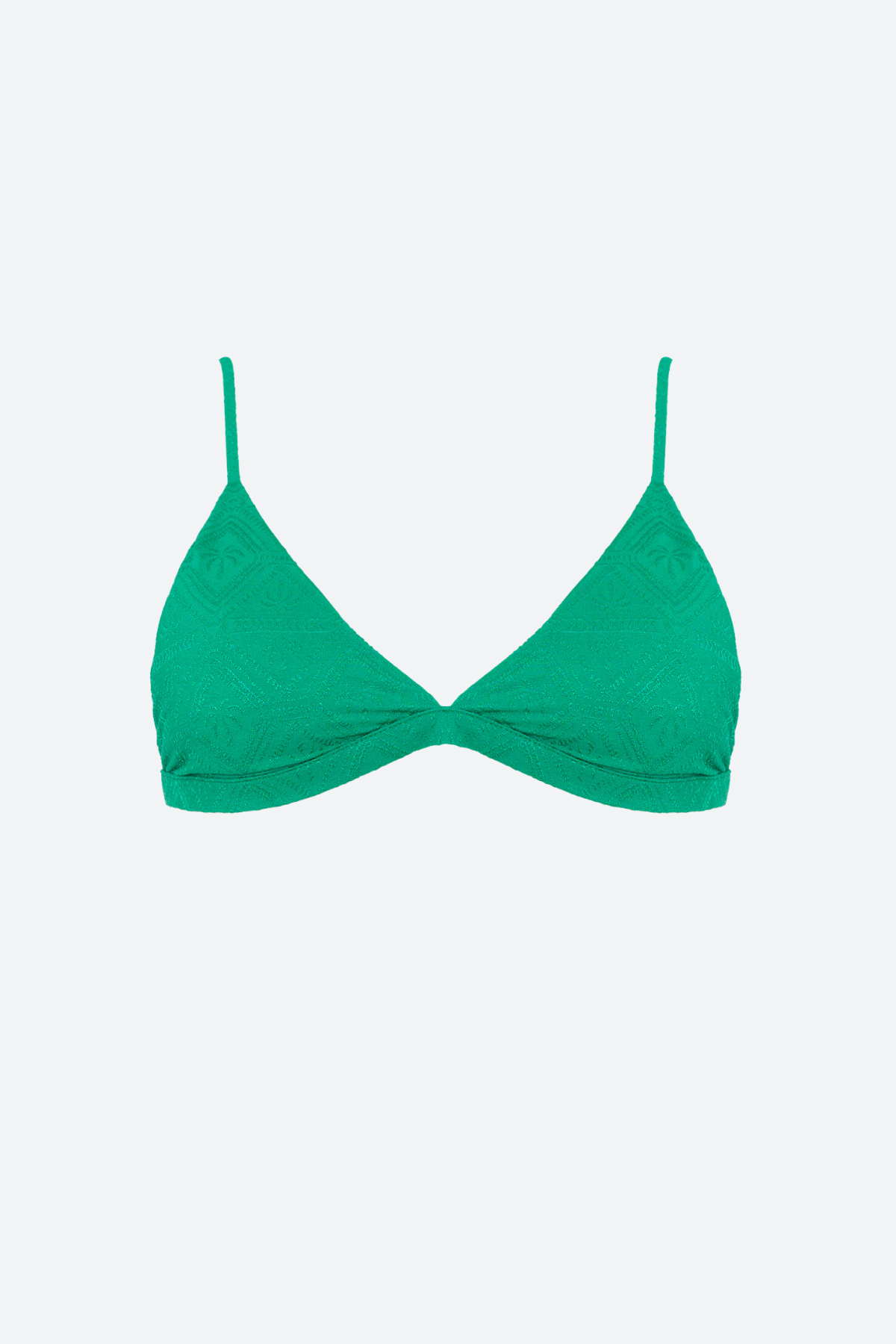 Premium Malai Textured Constance Triangle Top - Ipanema Sunny Green