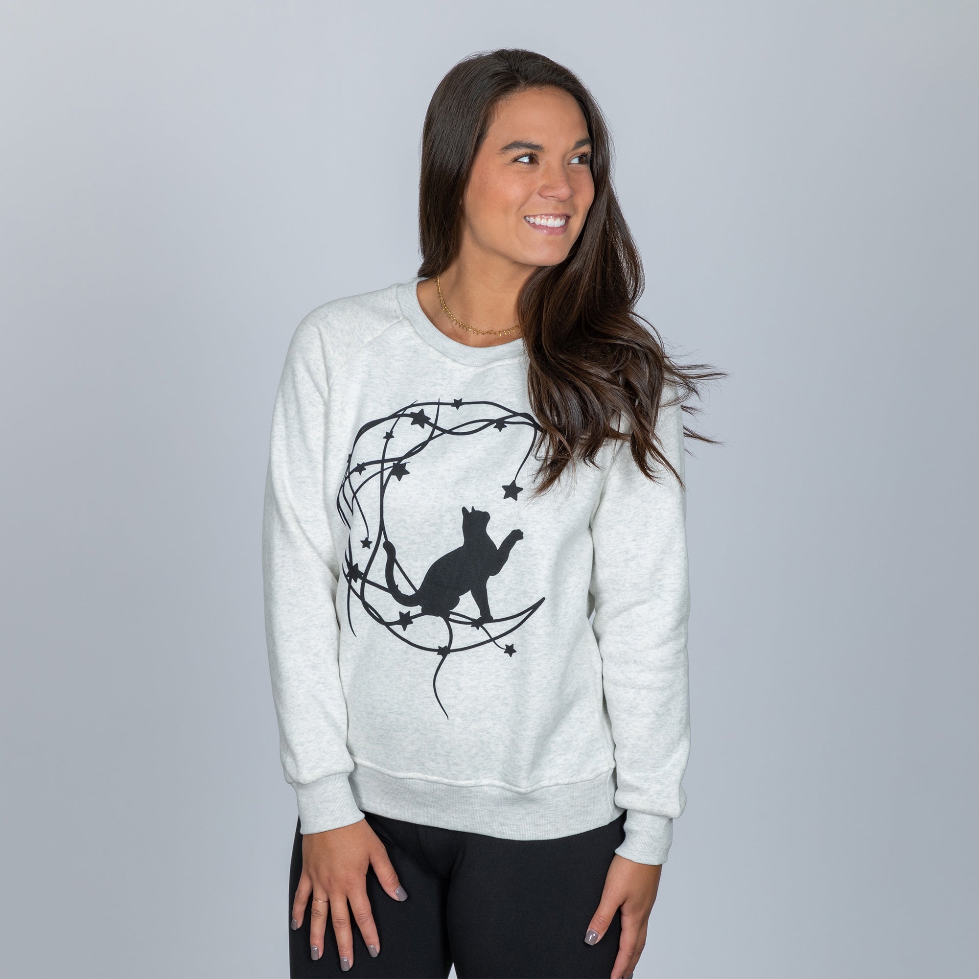 Premium Moon Star Cat Crew Sweatshirt - Ultimate Comfort & Style