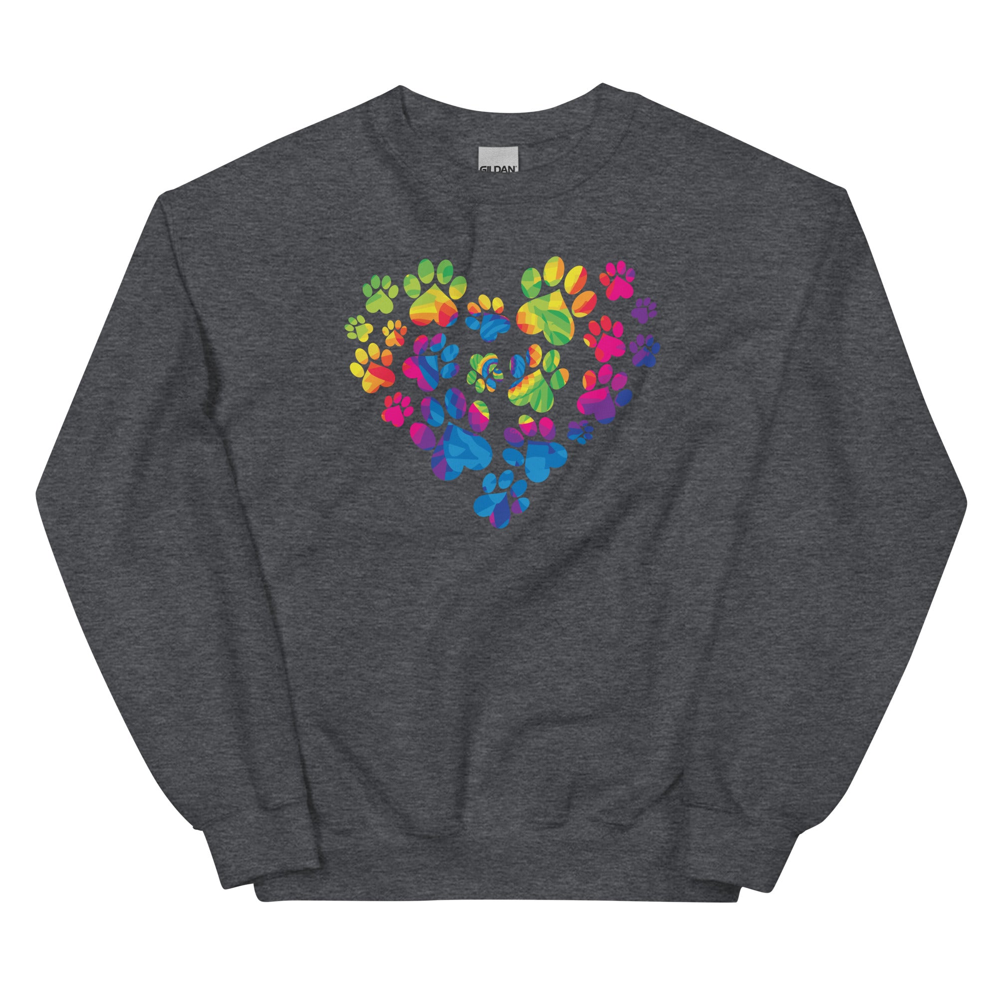 Premium Anniversary Paw Print Crewneck Sweatshirt - Ultimate Comfort for Animal Lovers