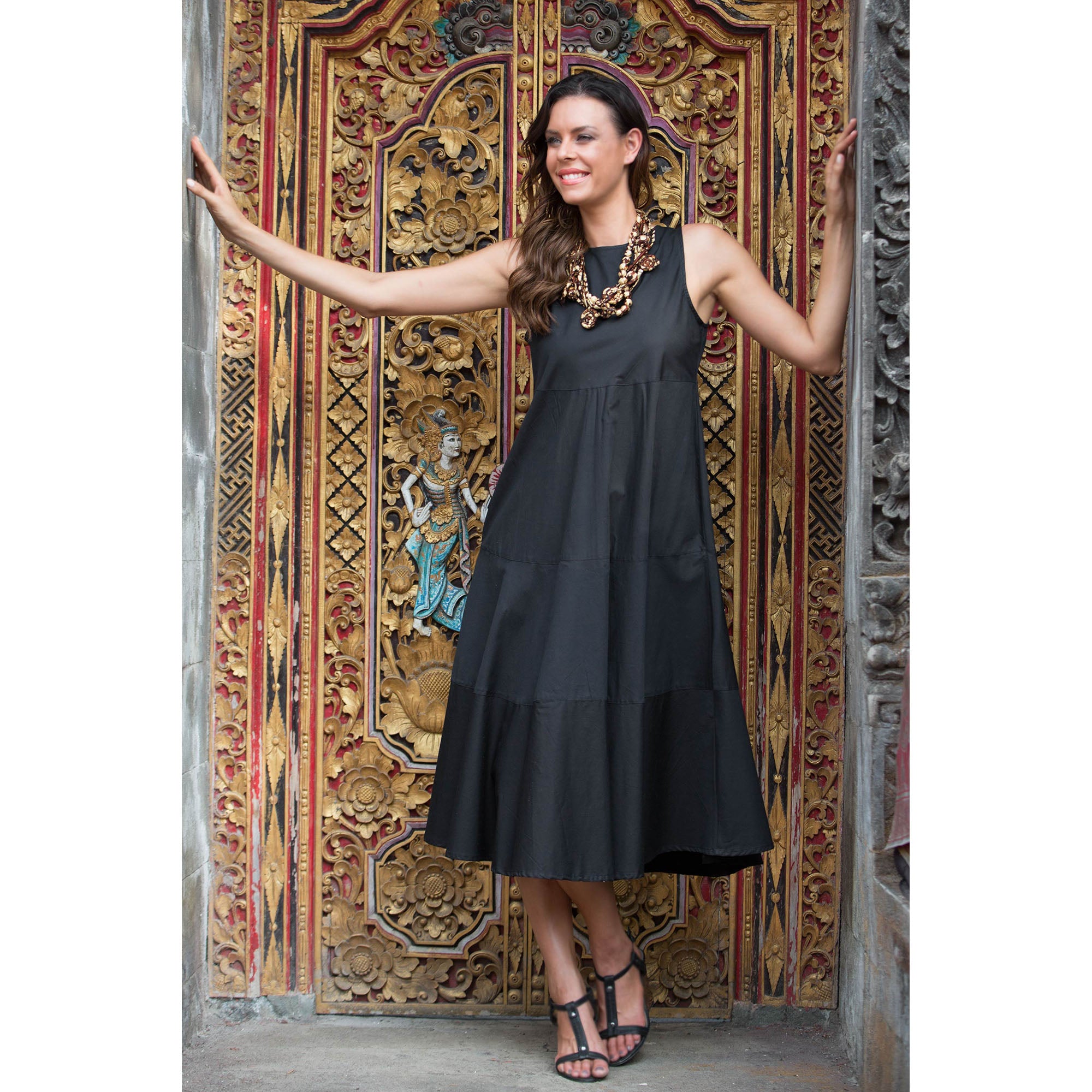 Ultimate Black Cotton Dress - Cool & Comfortable