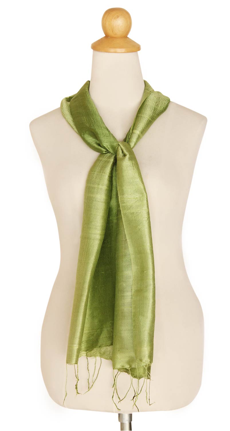 Premium Jade Duality Silk Scarf - Handcrafted Green Elegance