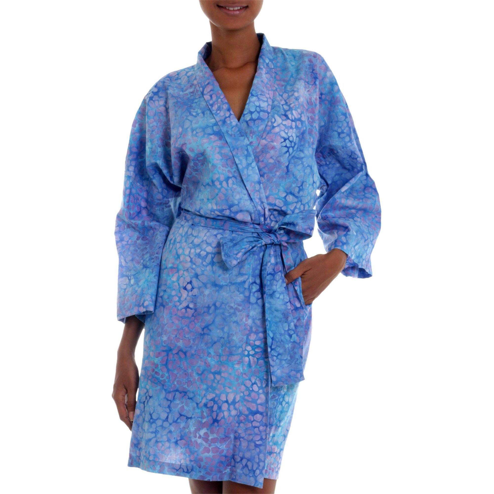 Premium Handcrafted Multicolor Batik Cotton Robe – Ultimate Comfort & Style