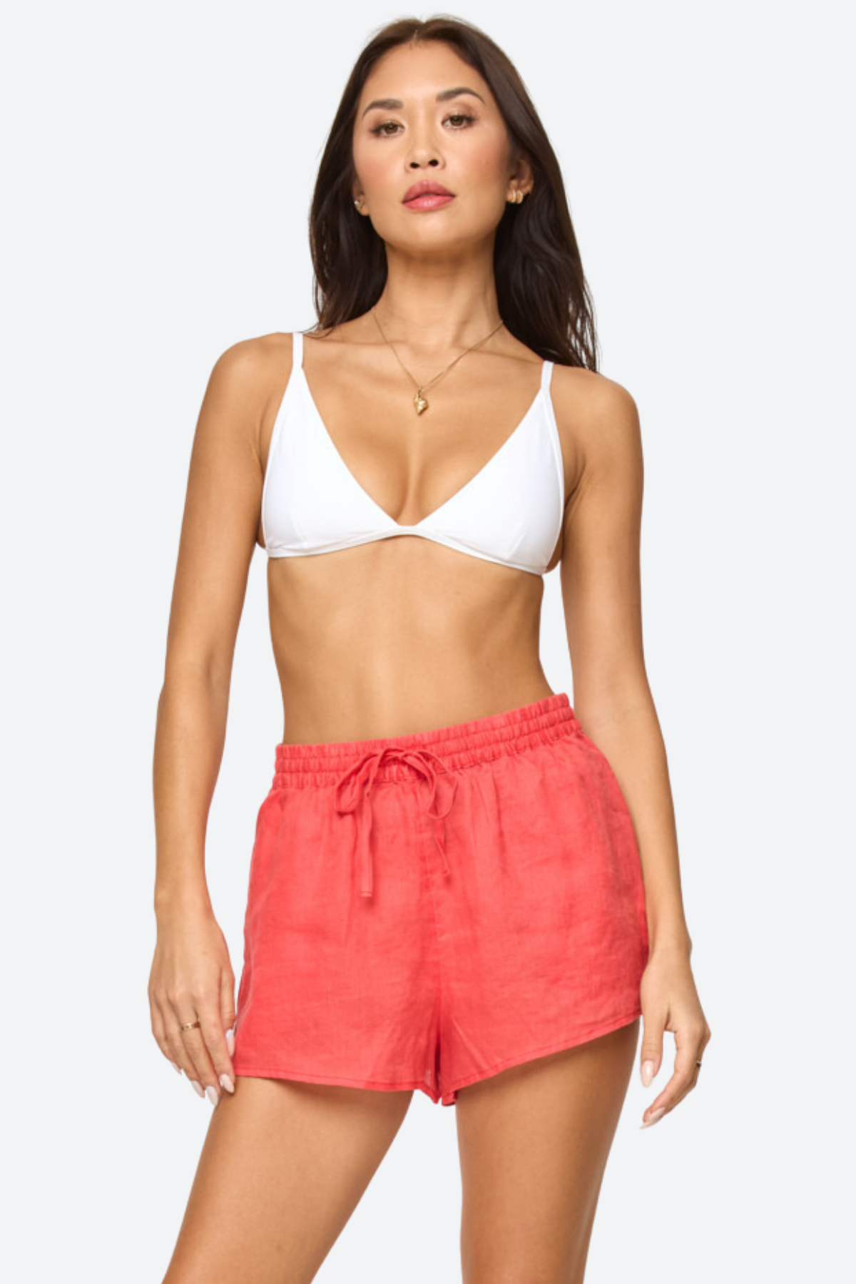 Premium L*Space Rio Linen Shorts in Grapefruit