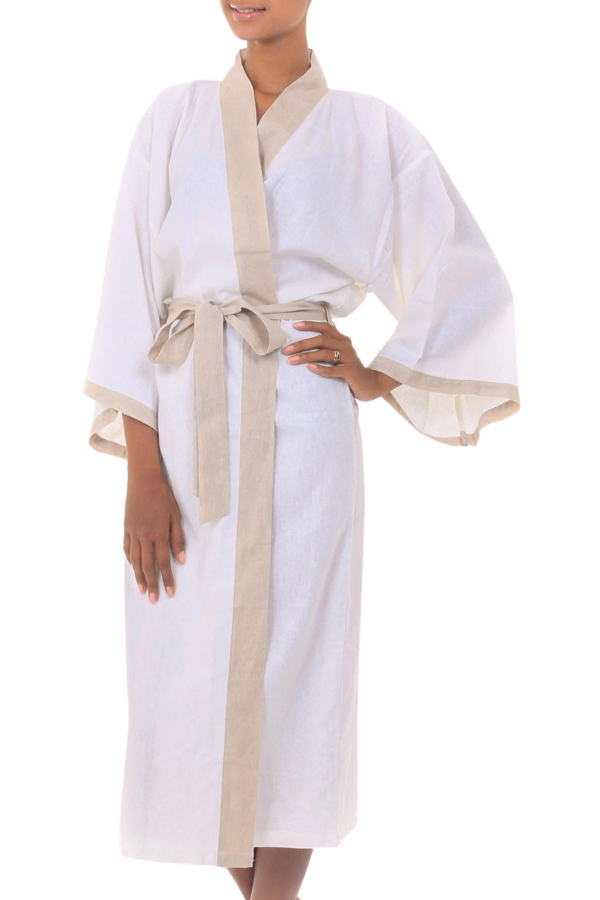 Premium Beige Ivory Summer Robe - Ultimate Comfort & Style