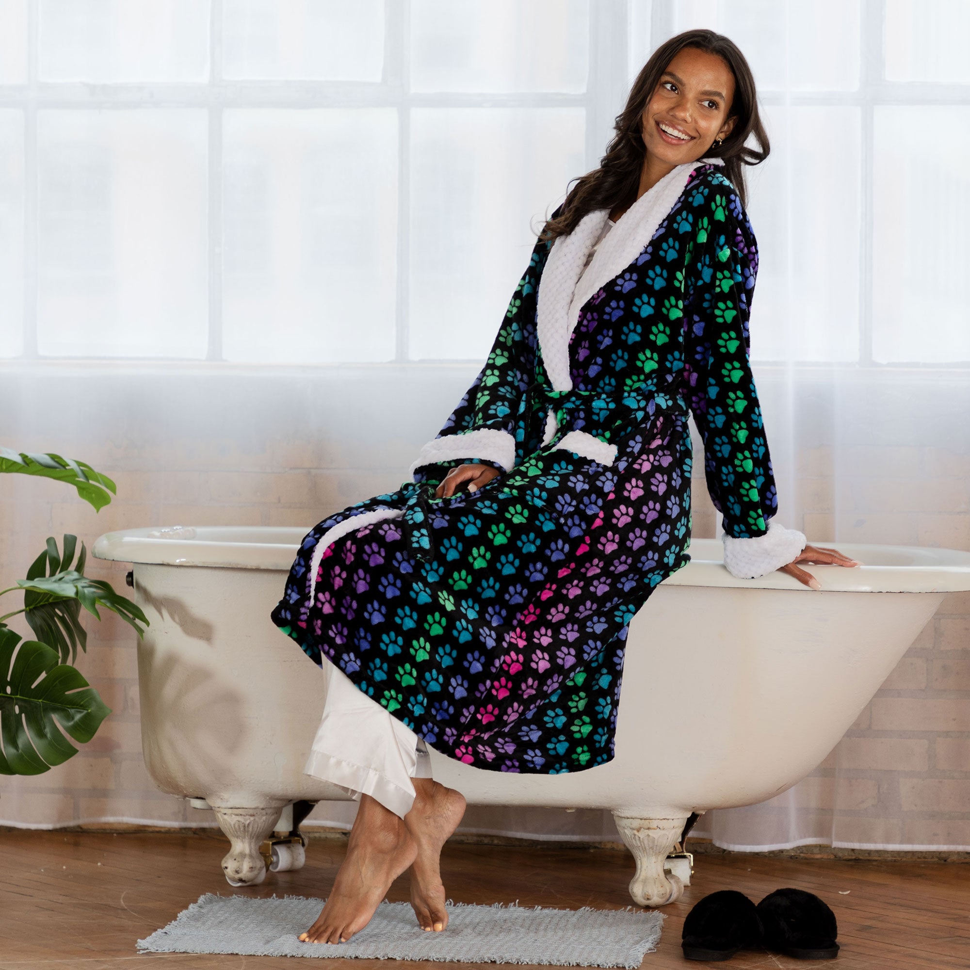 Premium Rainbow Paws Luxe Bathrobe - Ultimate Cozy Comfort