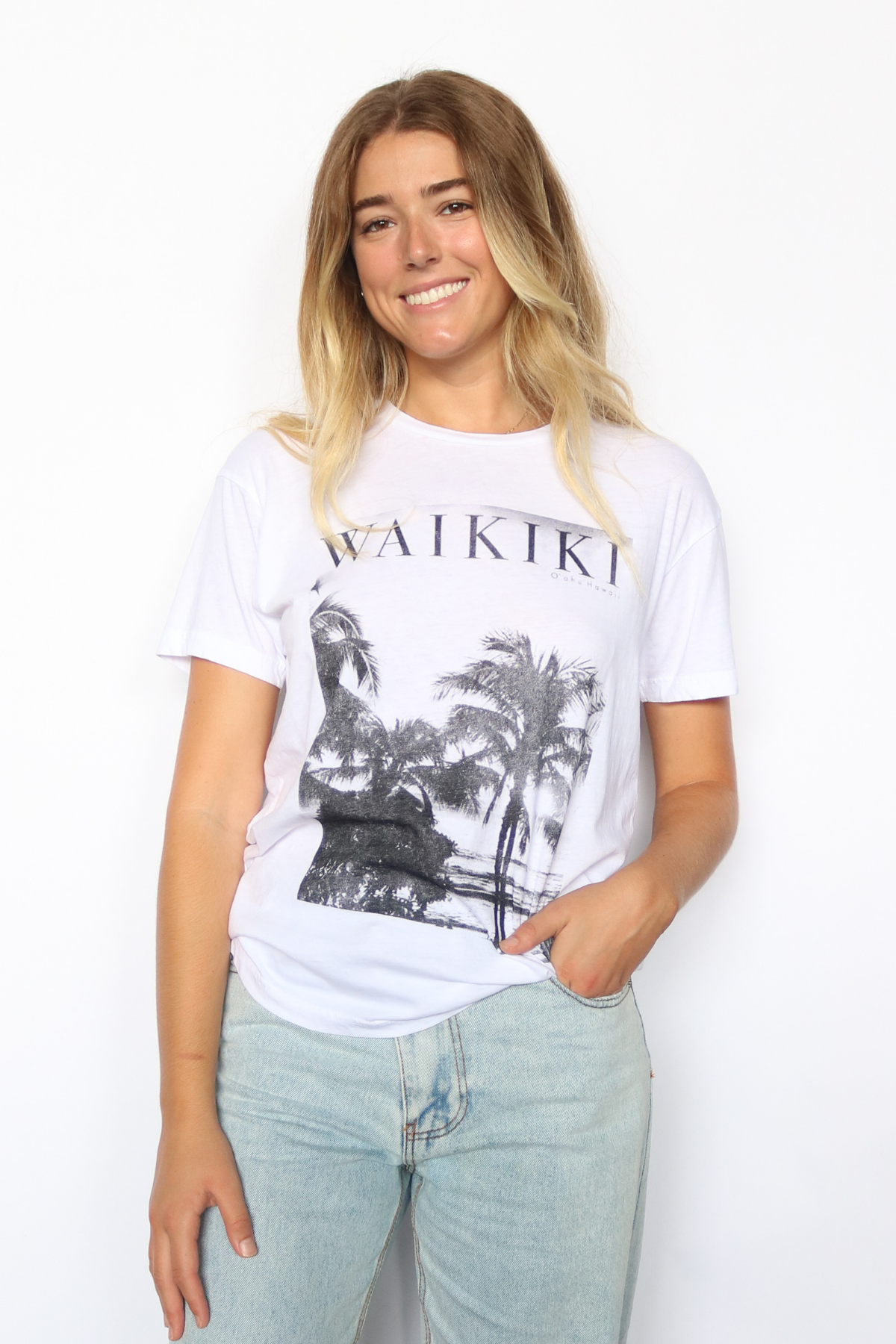 Premium Bikinibird Waikiki Oversized Tee - White