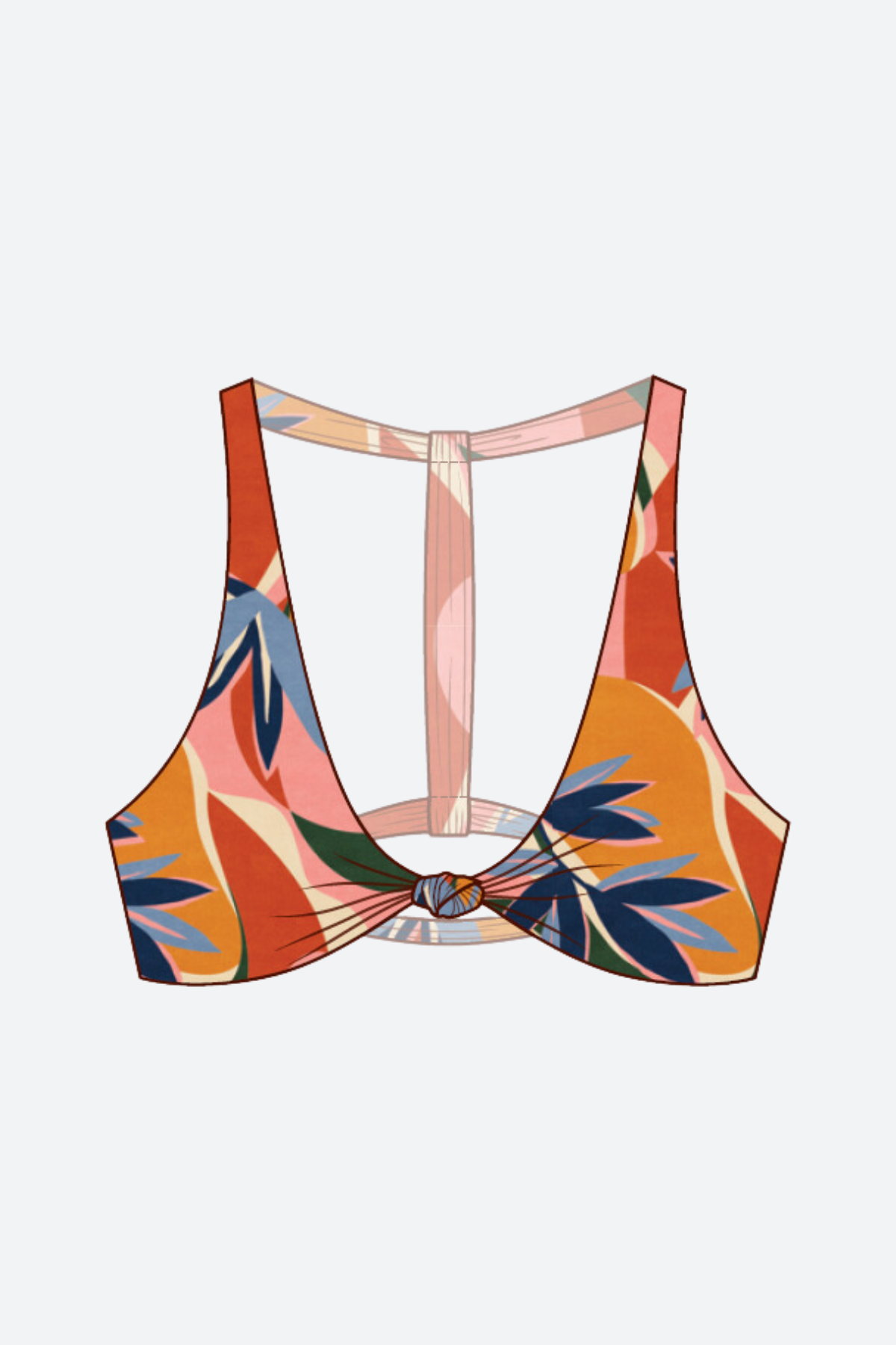 Premium Stone Fox Maxime Botanical Bikini Top