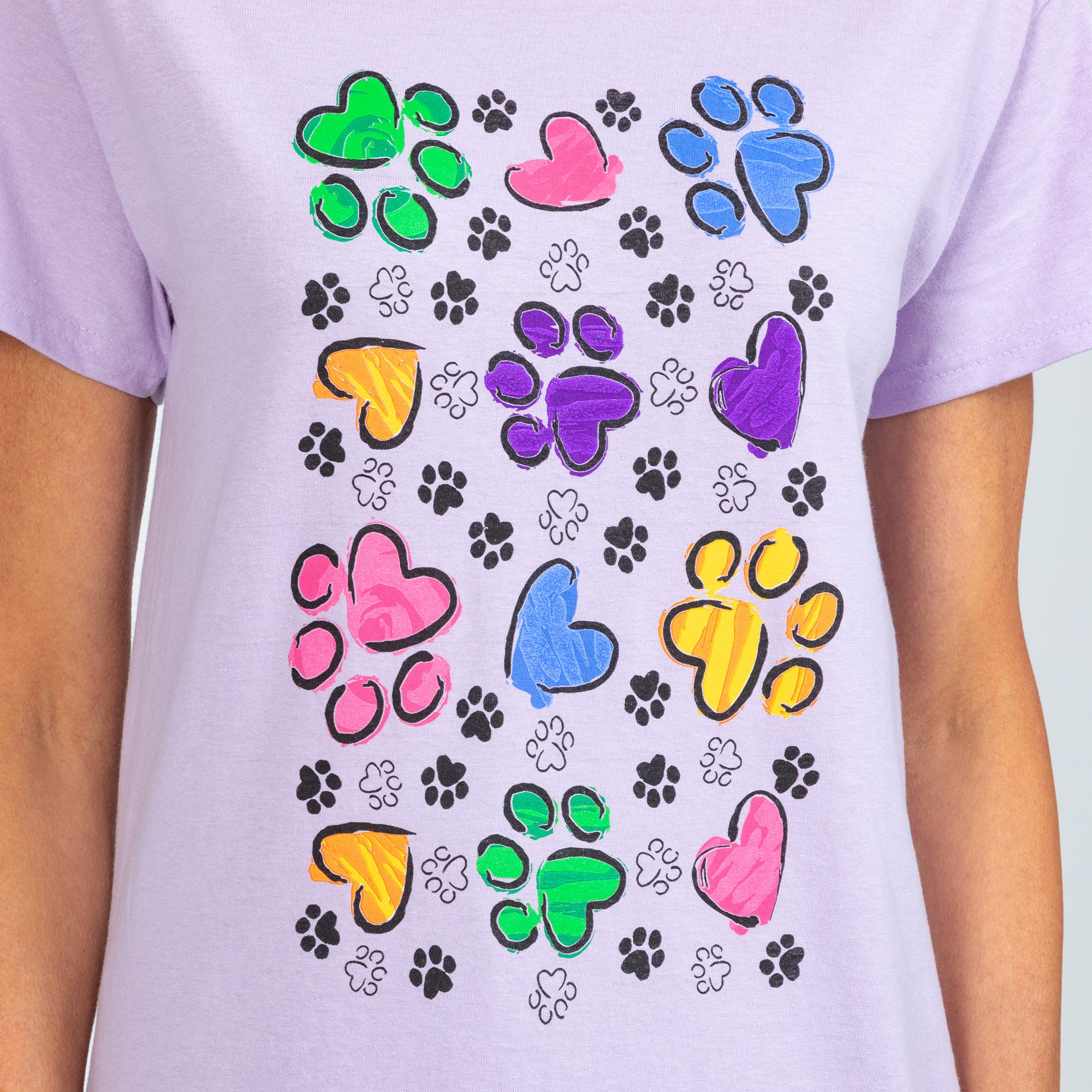 Premium Paws & Hearts Splatter T-Shirt - Ultimate Casual Wear