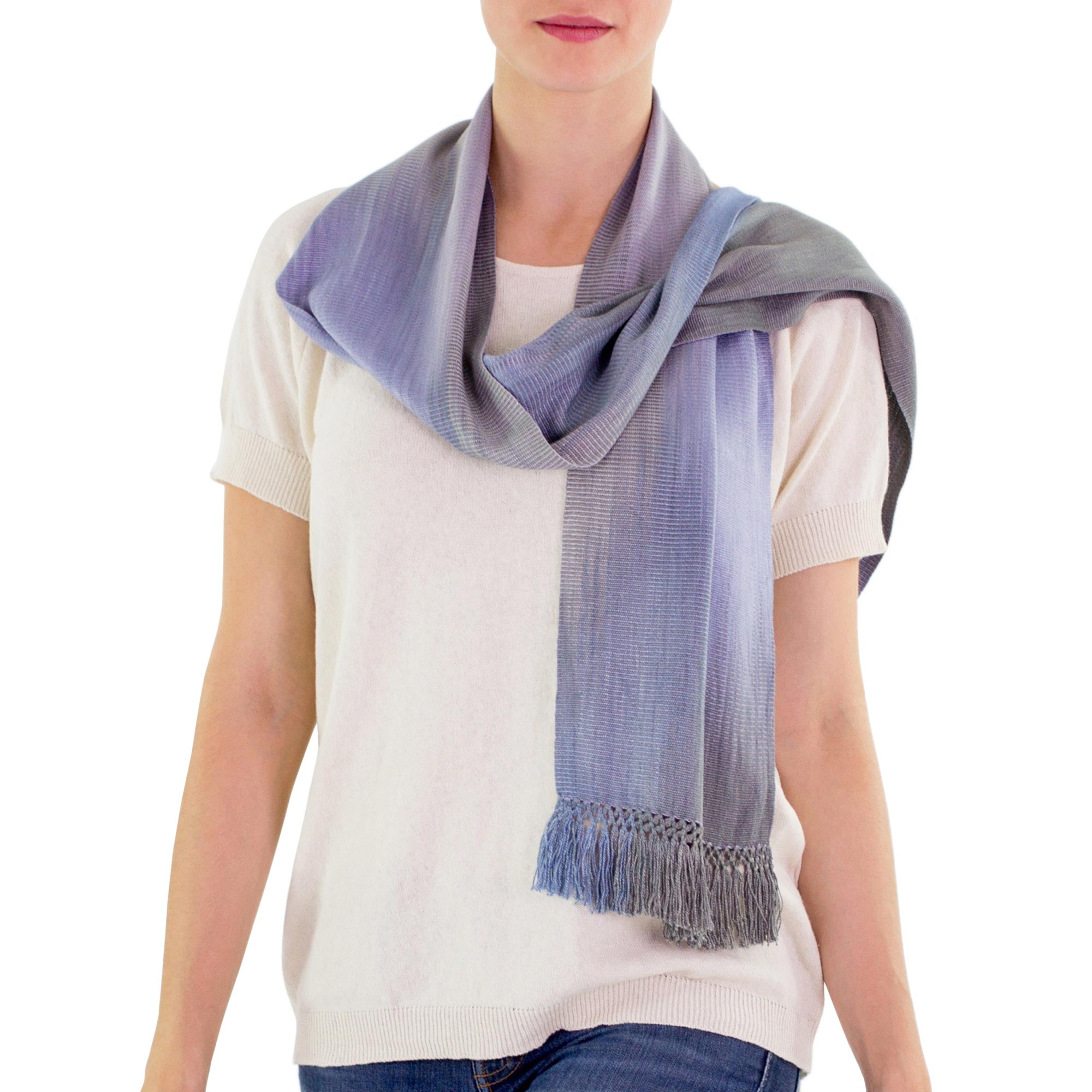 Premium Solola Lavender Artisan Rayon Chenille Scarf - Ultimate Style Upgrade