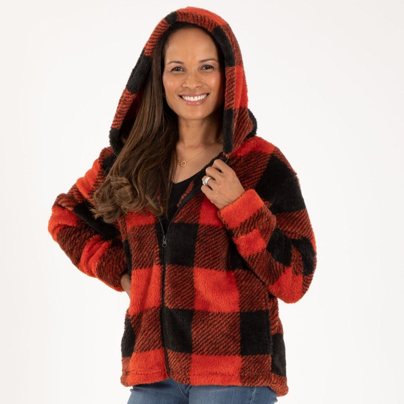 Premium Buffalo Check Fleece Jacket - Ultimate Cozy Winter Essential