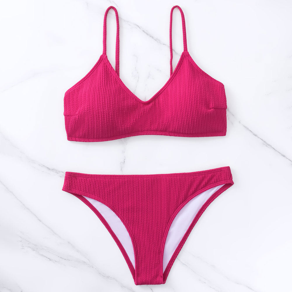 Ultimate Cheeky High-Leg Ribbed Bikini Set