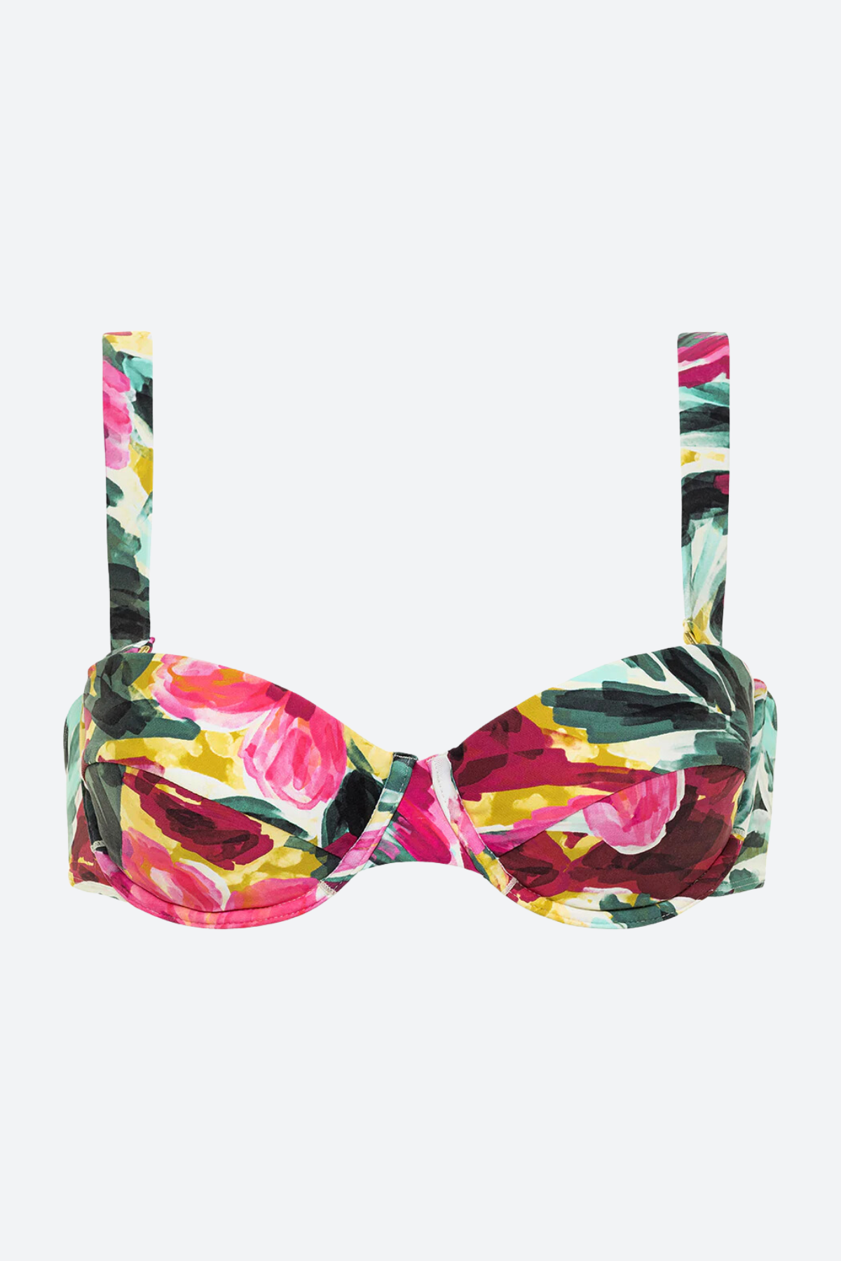 Premium Montce Bustier Ruffle Bikini Top - Isla Floral Print