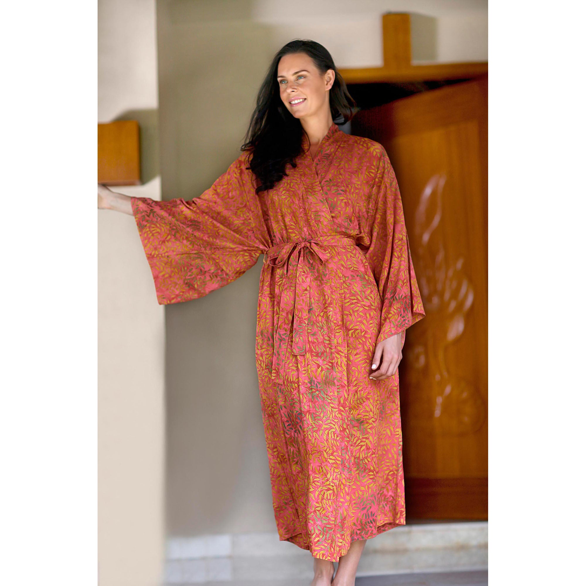 Premium Autumn Joy Handmade Batik Robe - Ultimate Comfort & Style