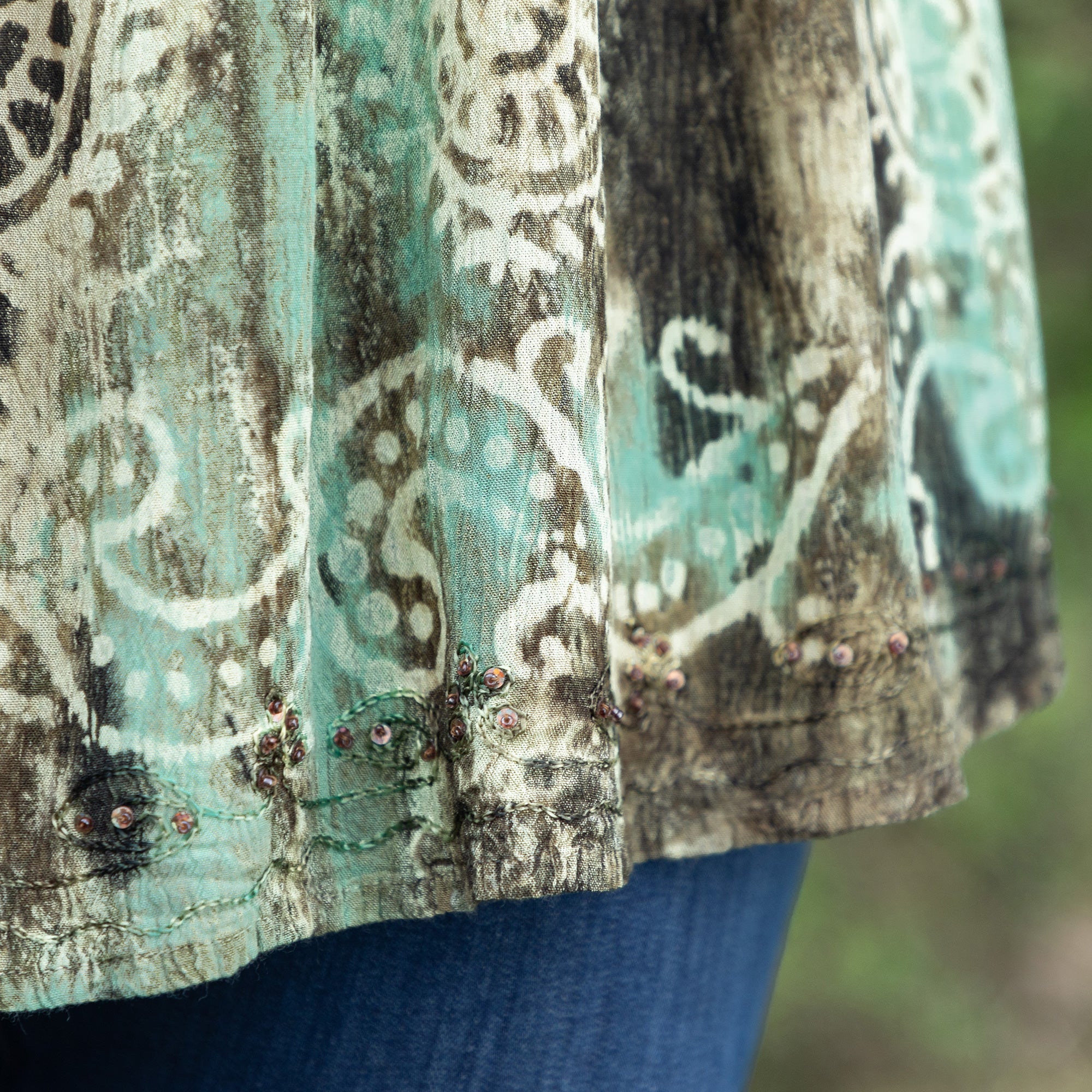 Premium Bohemian Beaded Swirl Tunic