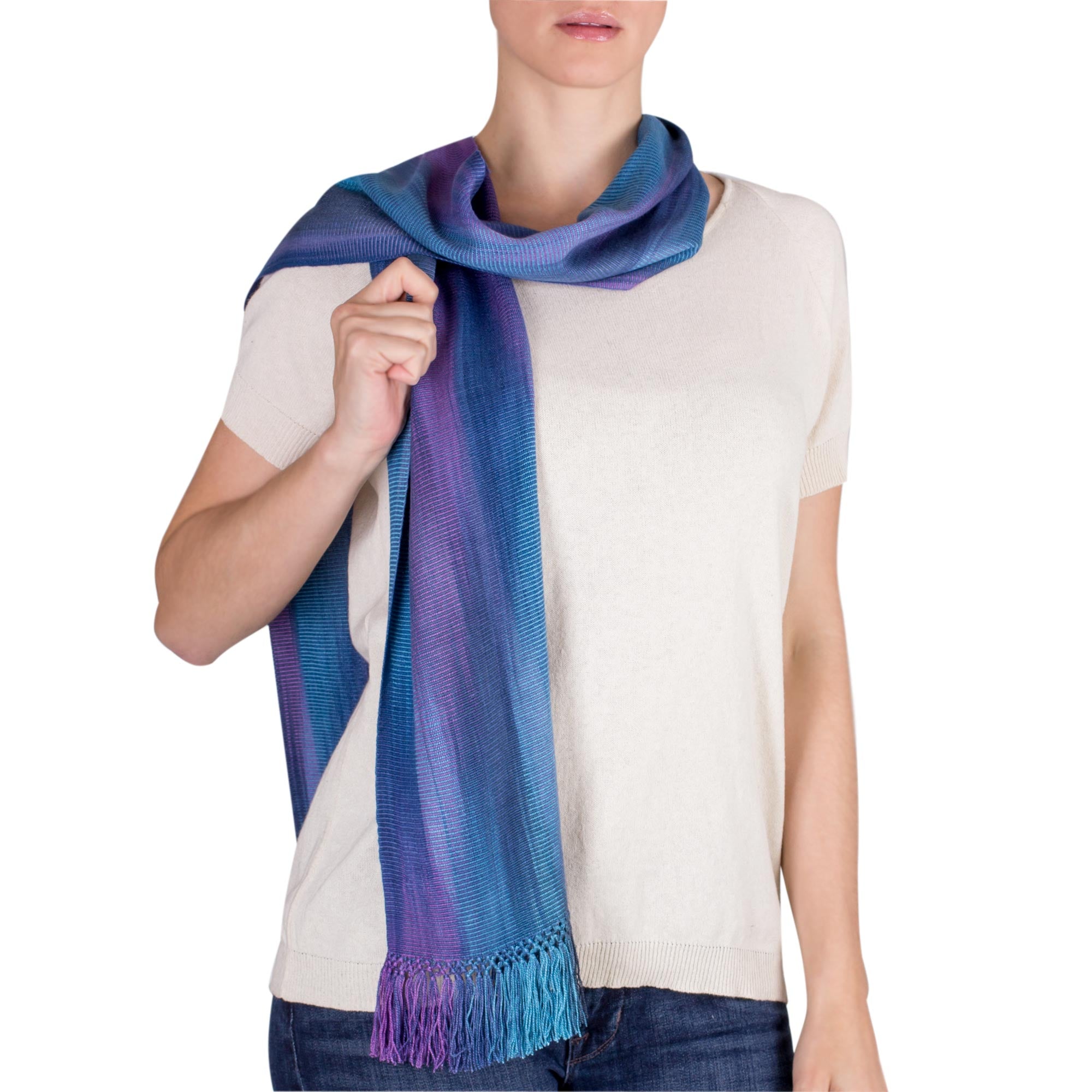 Premium Solola Sapphire Bamboo Chenille Scarf - Ultimate Style Upgrade