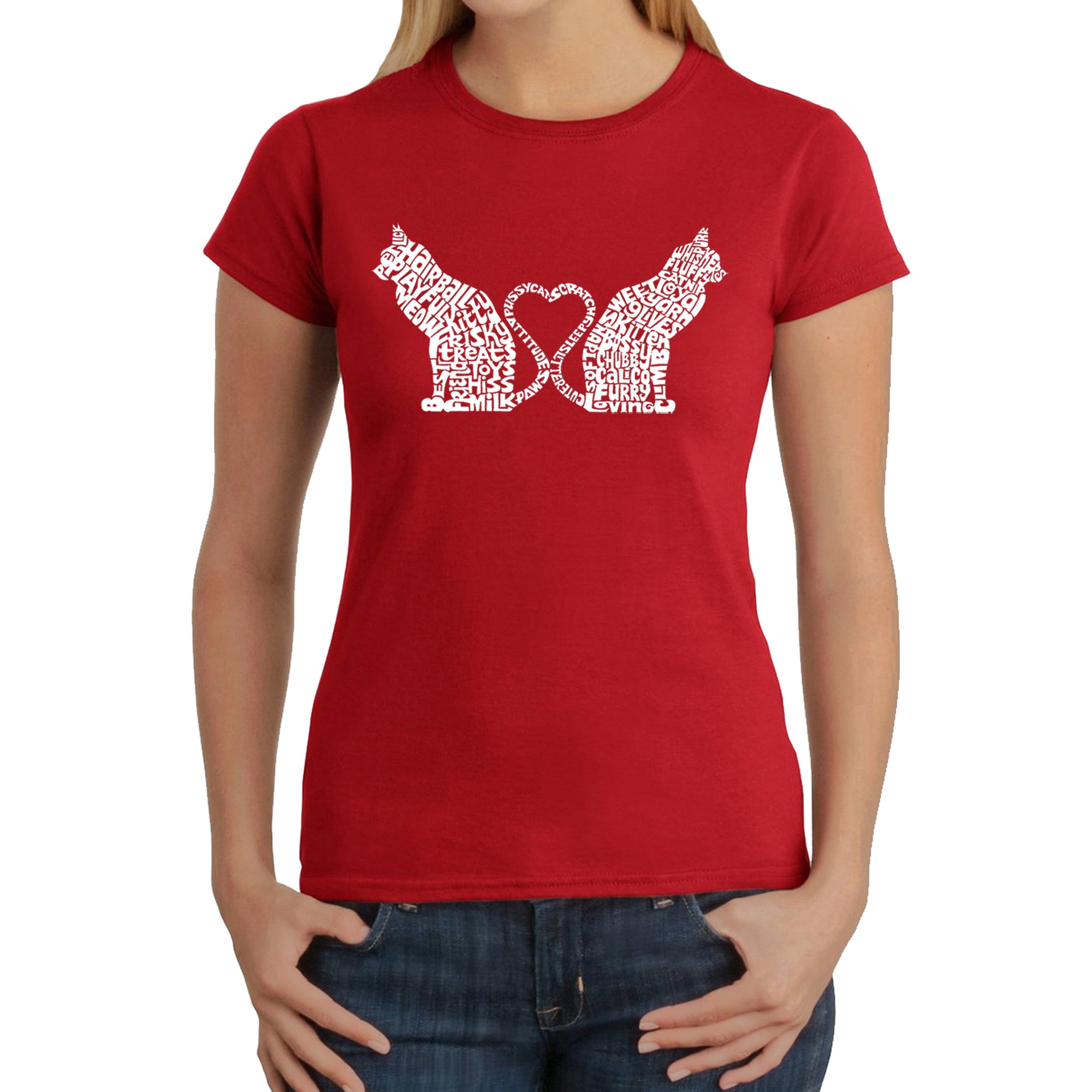 Premium Cat Lover's Tee - Women's Word Art T-Shirt