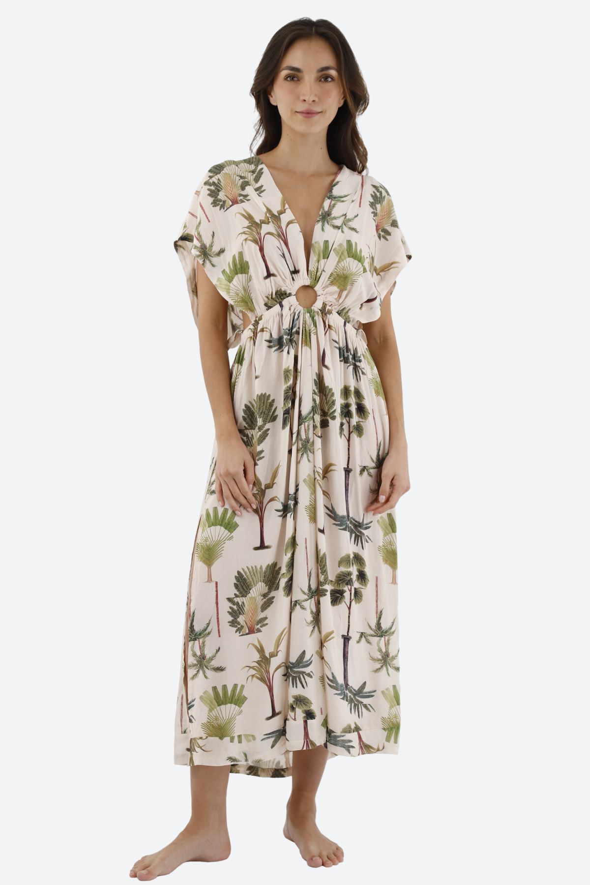 Premium Malai Mirage Maxi Dress - Green Wood