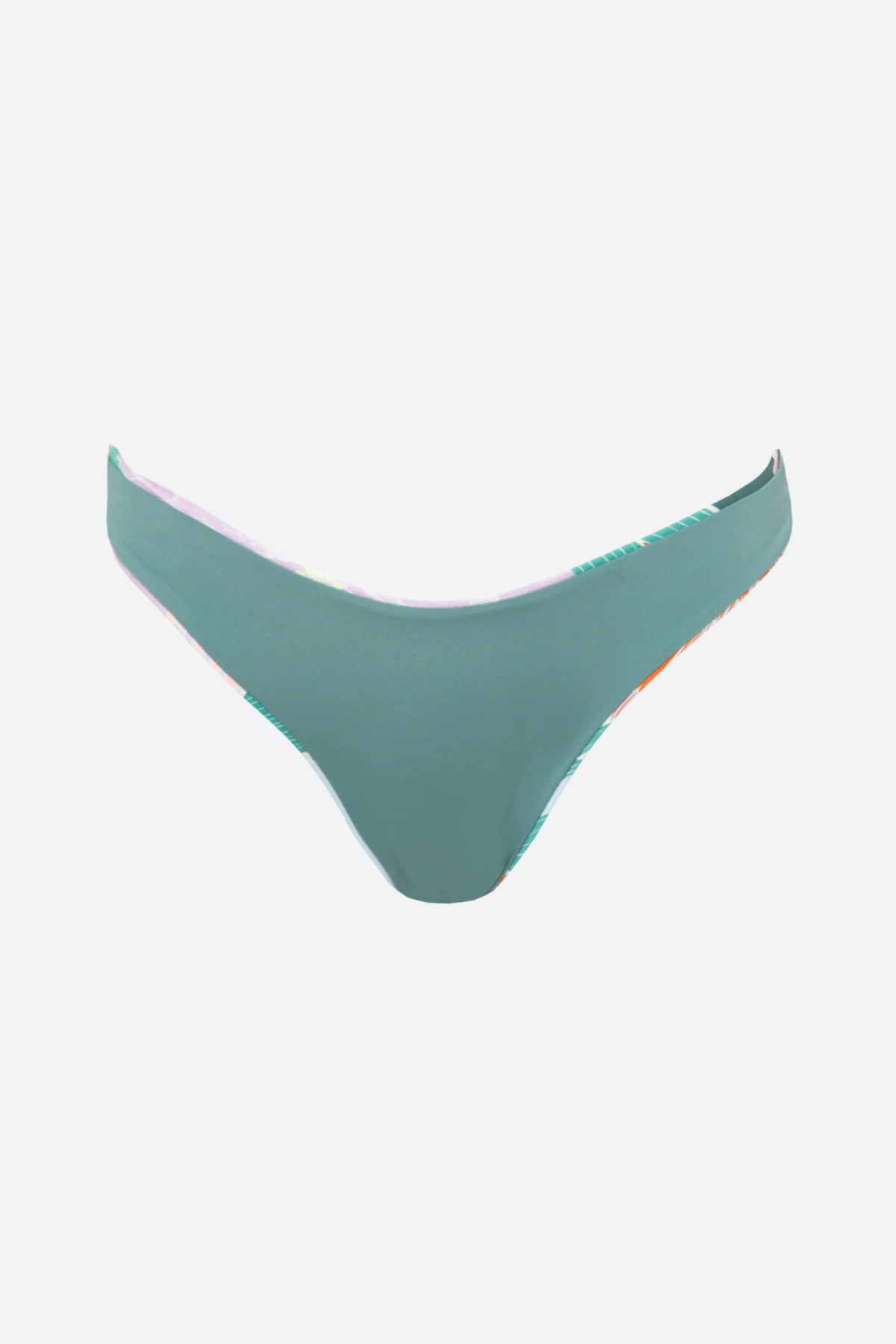 Maaji Premium Japanese Eden Sublimity High-Rise Bikini Bottom in Green