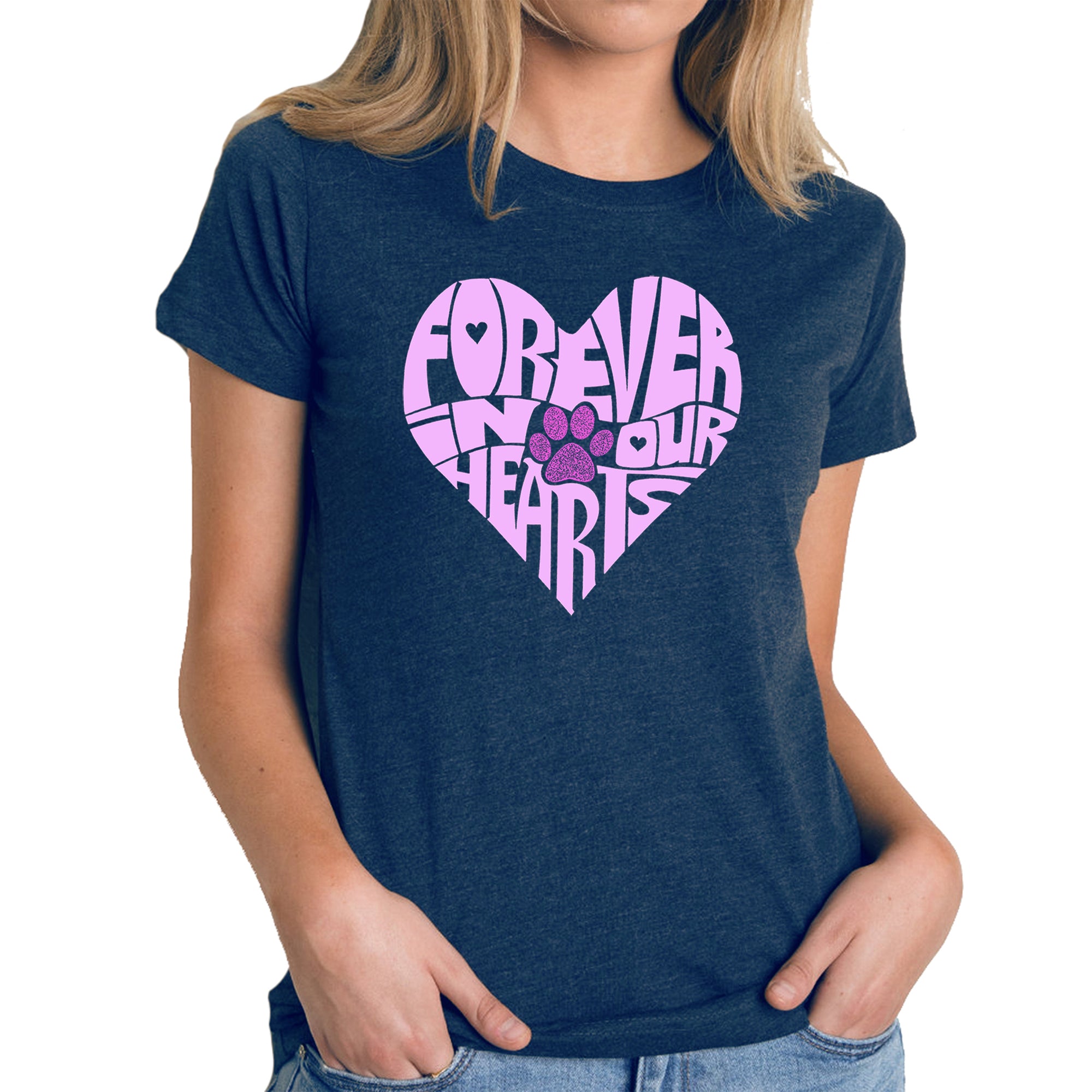 Forever In Our Hearts - Women's Premium Blend Memorial Pet T-Shirt