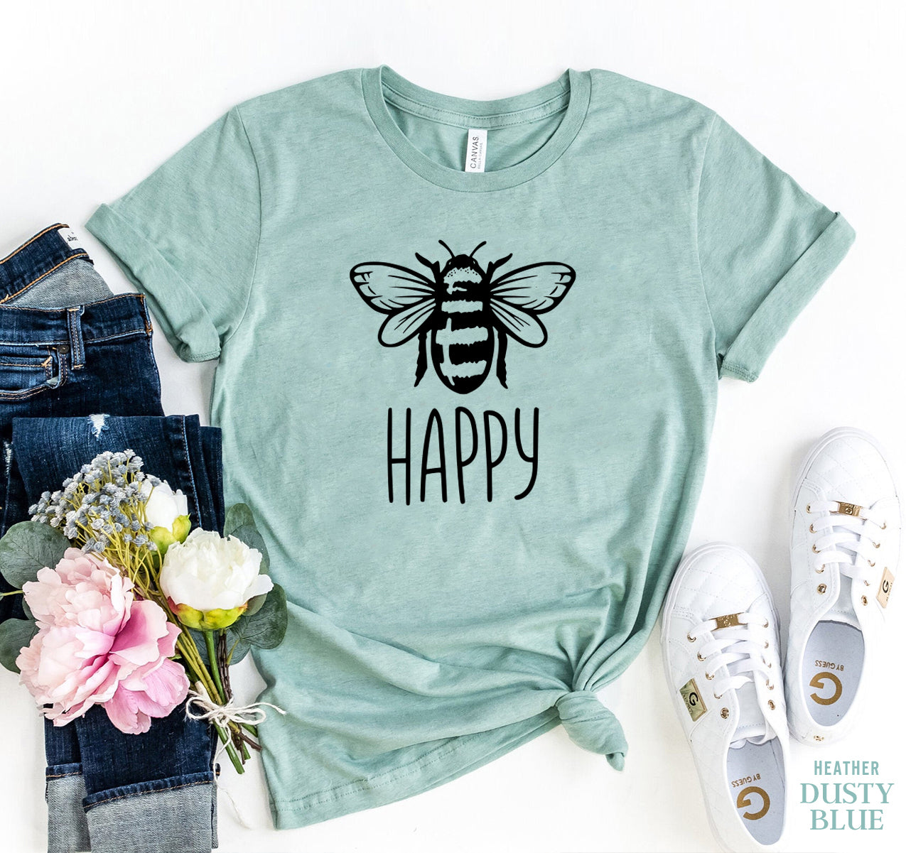 Premium Bee Happy T-Shirt: Embrace Joy & Positivity