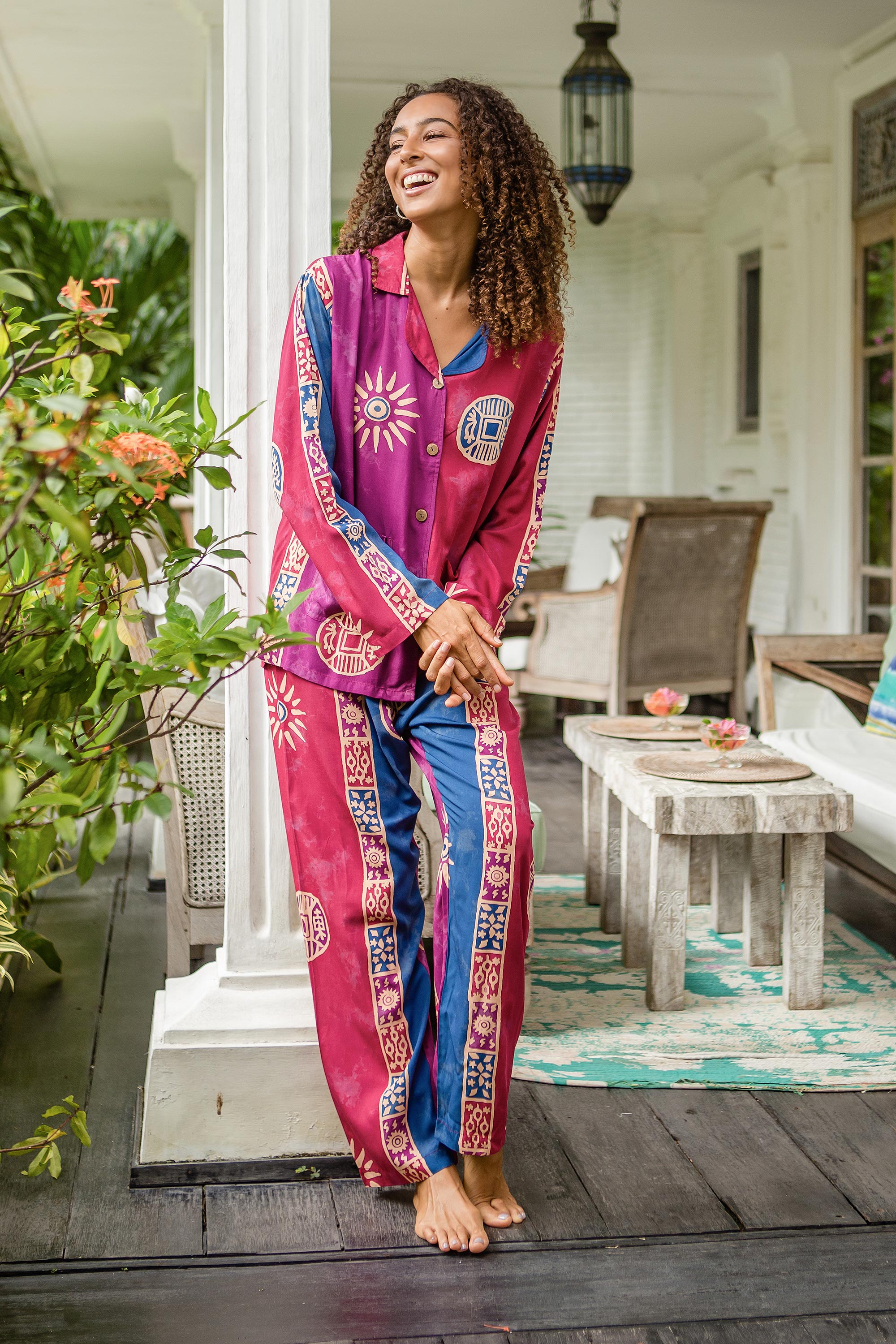 Premium Mandala Dreams Pajama Set - Handcrafted Batik Art