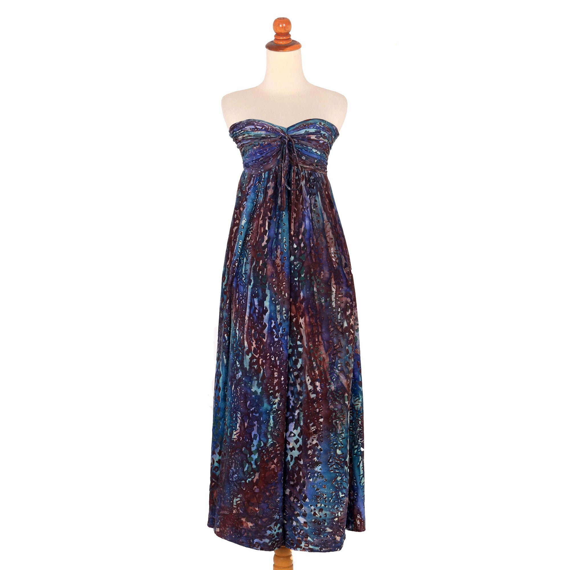 Premium Bali Empress Multicolor Batik Maxi Dress