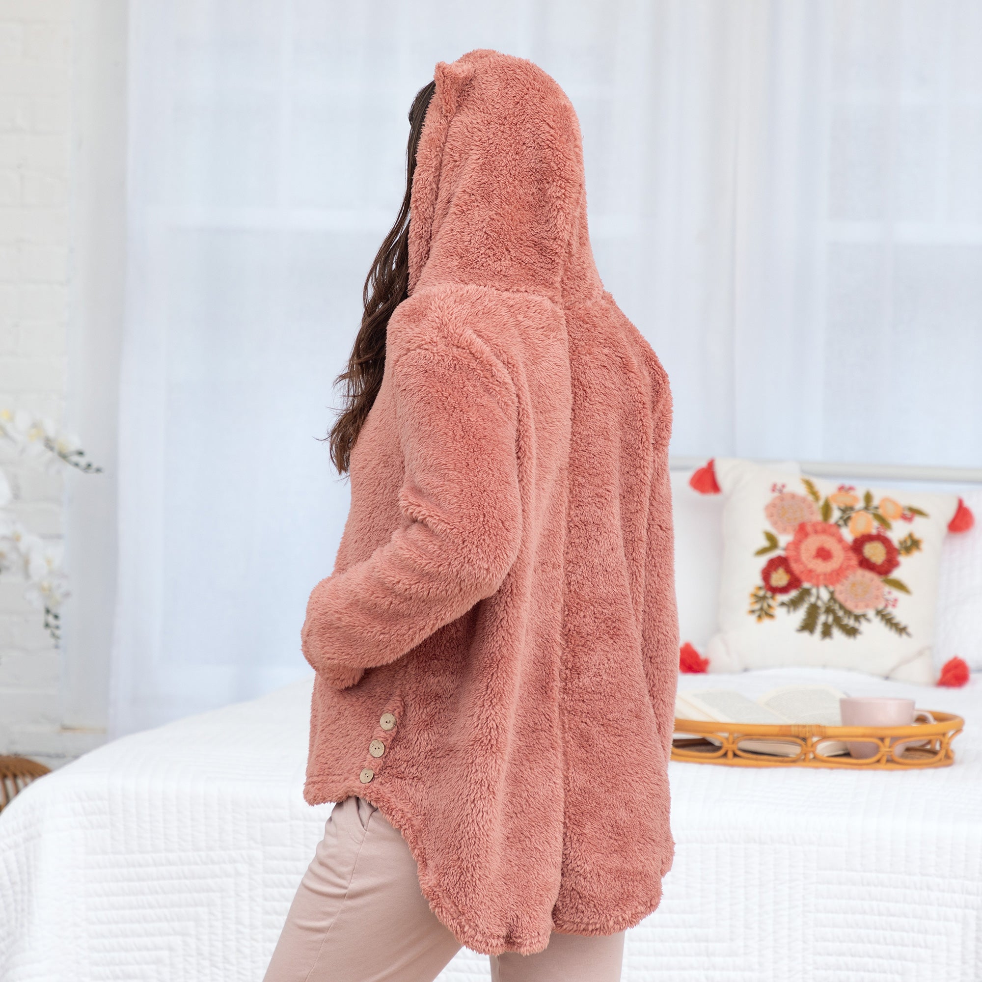 Premium Fluffy Cat Ear Hoodie - Ultimate Cozy Button-Up