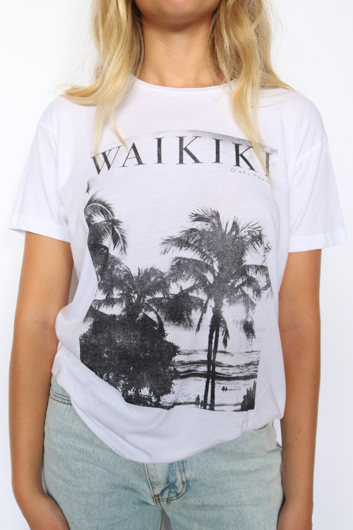 Premium Bikinibird Waikiki Oversized Tee - White