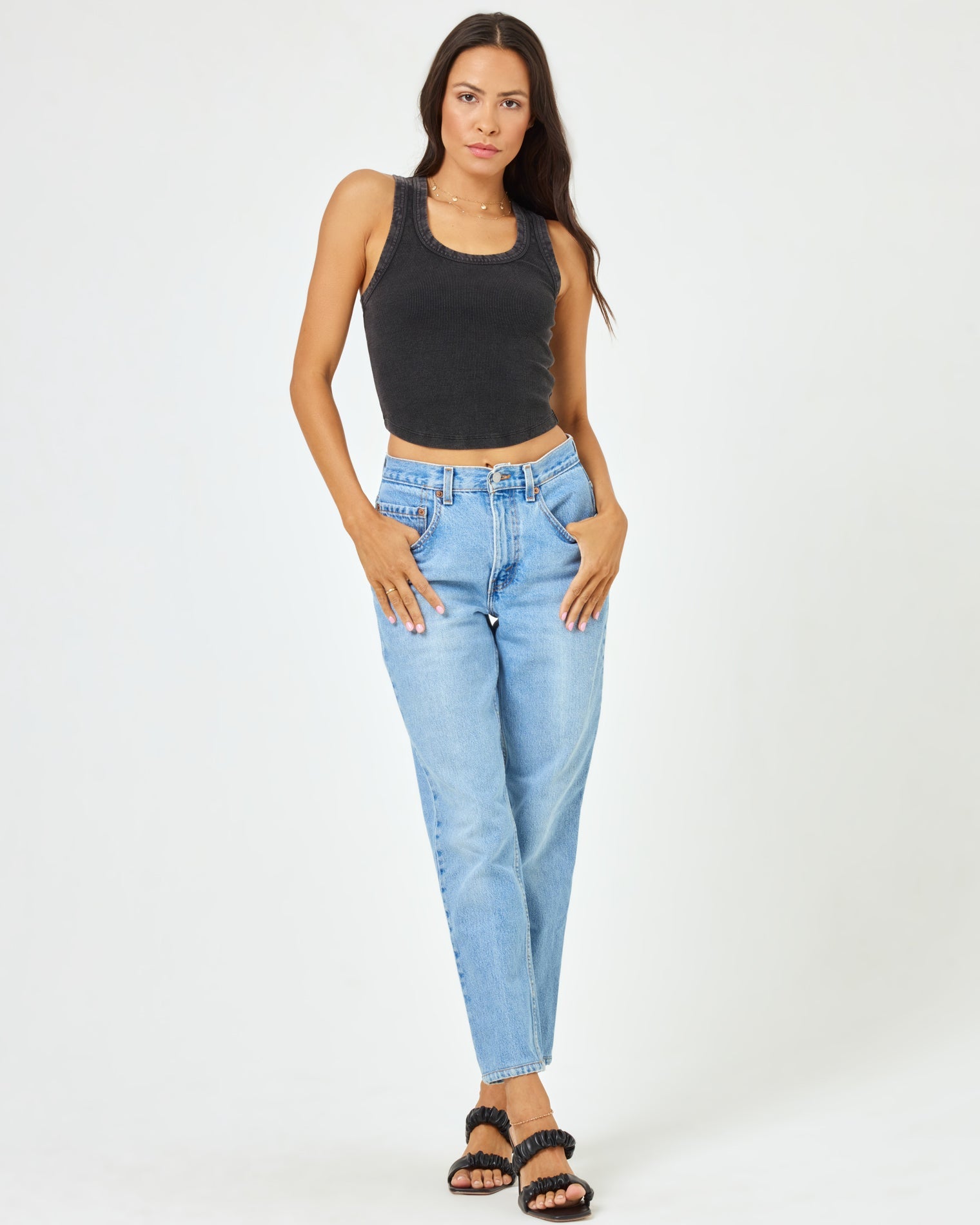 Ultimate Black Ash Tank - Sporty Chic Crop Top