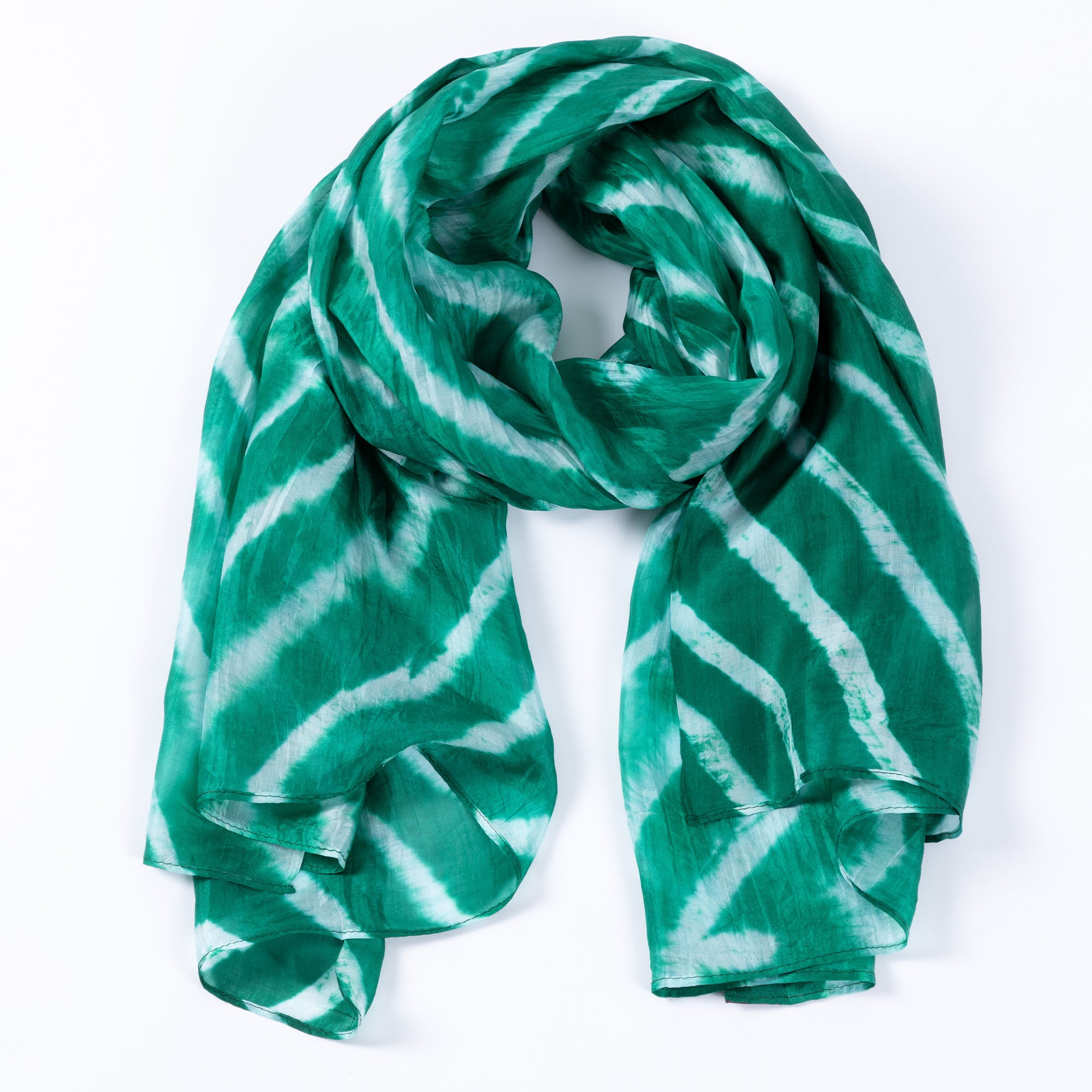 Premium Tie-Dye Silk Scarf - Handmade Luxury Accessory