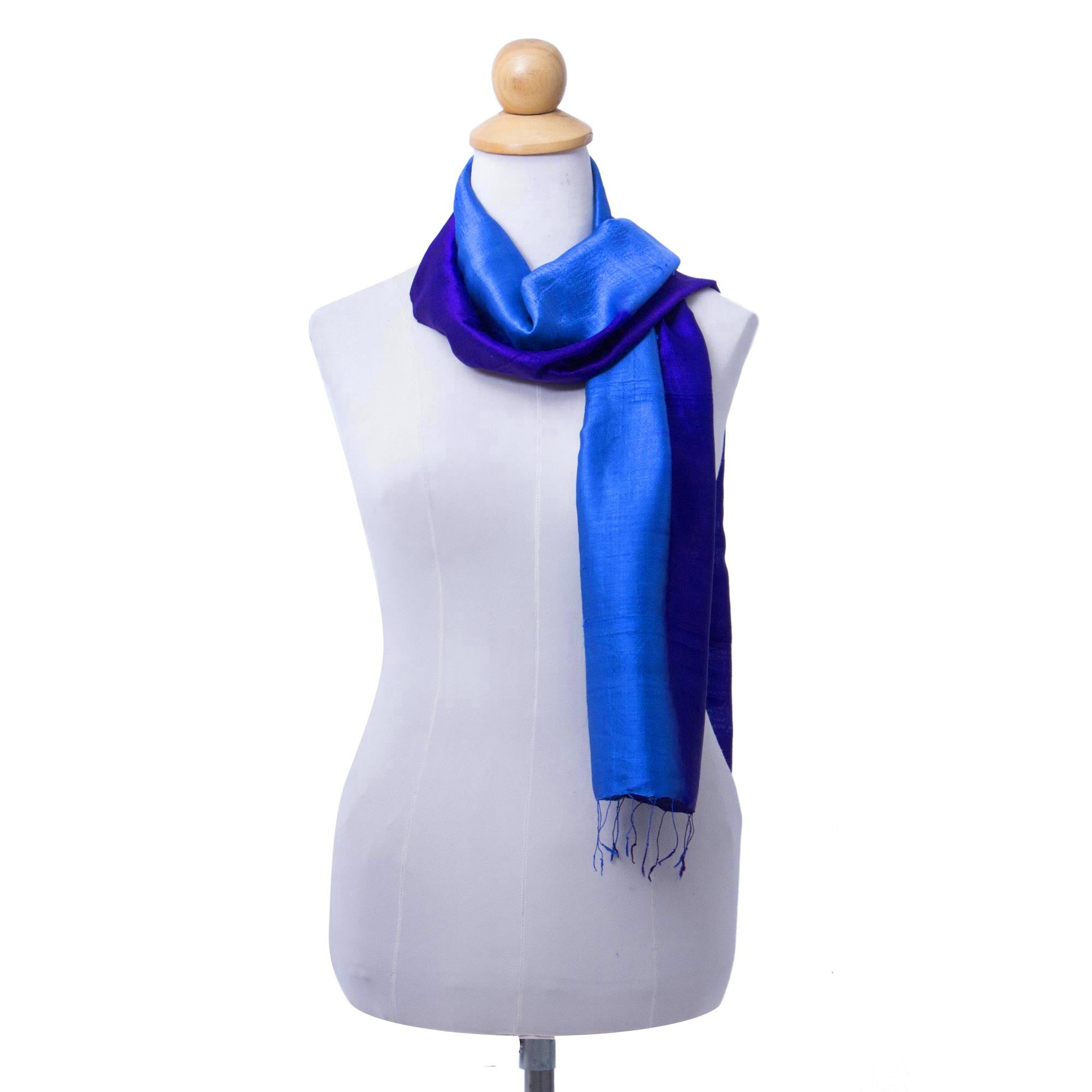 Premium Royal Silk Scarf - Handwoven Elegance